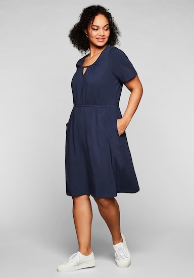 sheego Jerseykleid - marine