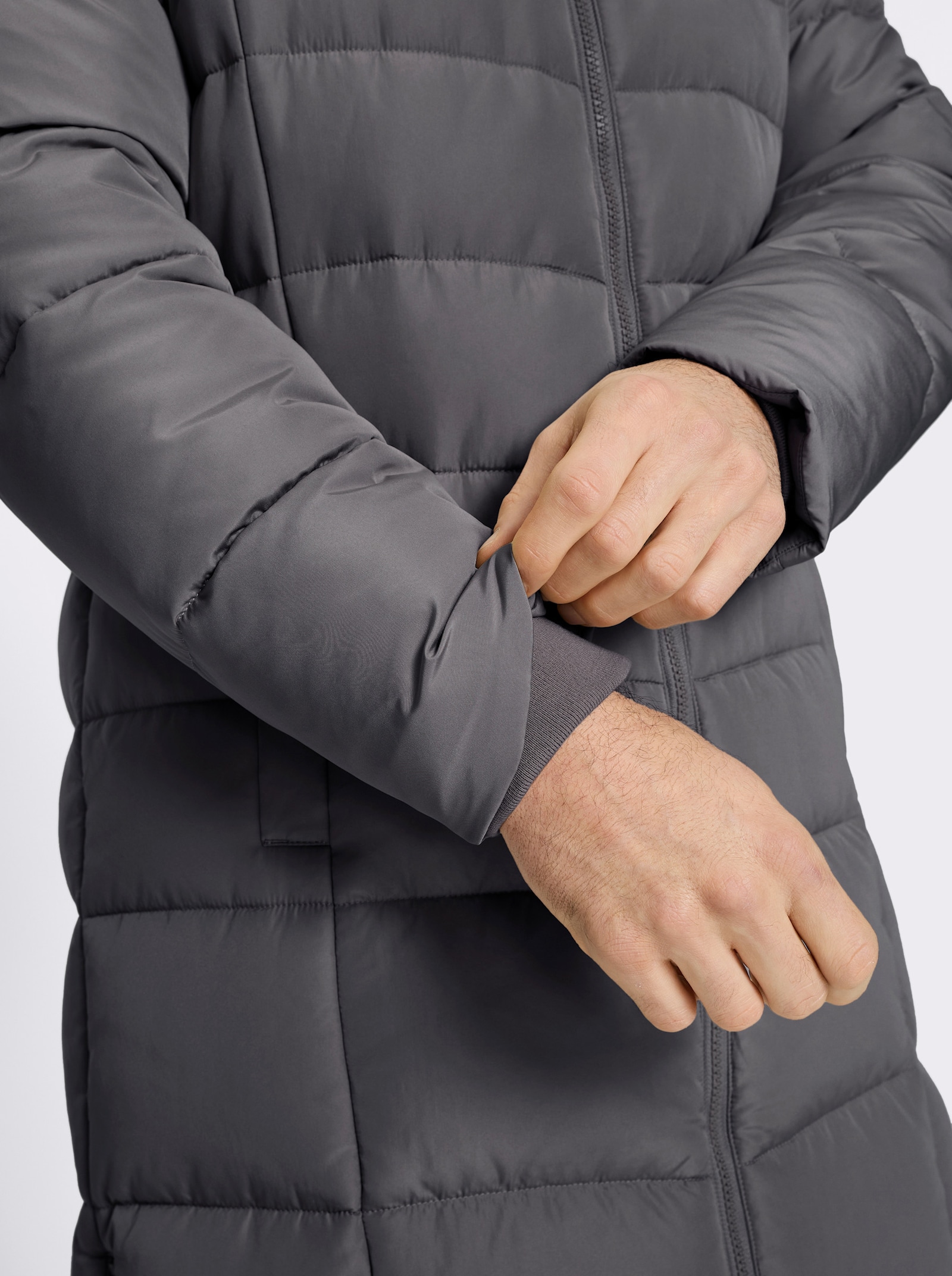 Marco Donati Longjacke mit 2-Wege-Reißverschluss - anthrazit