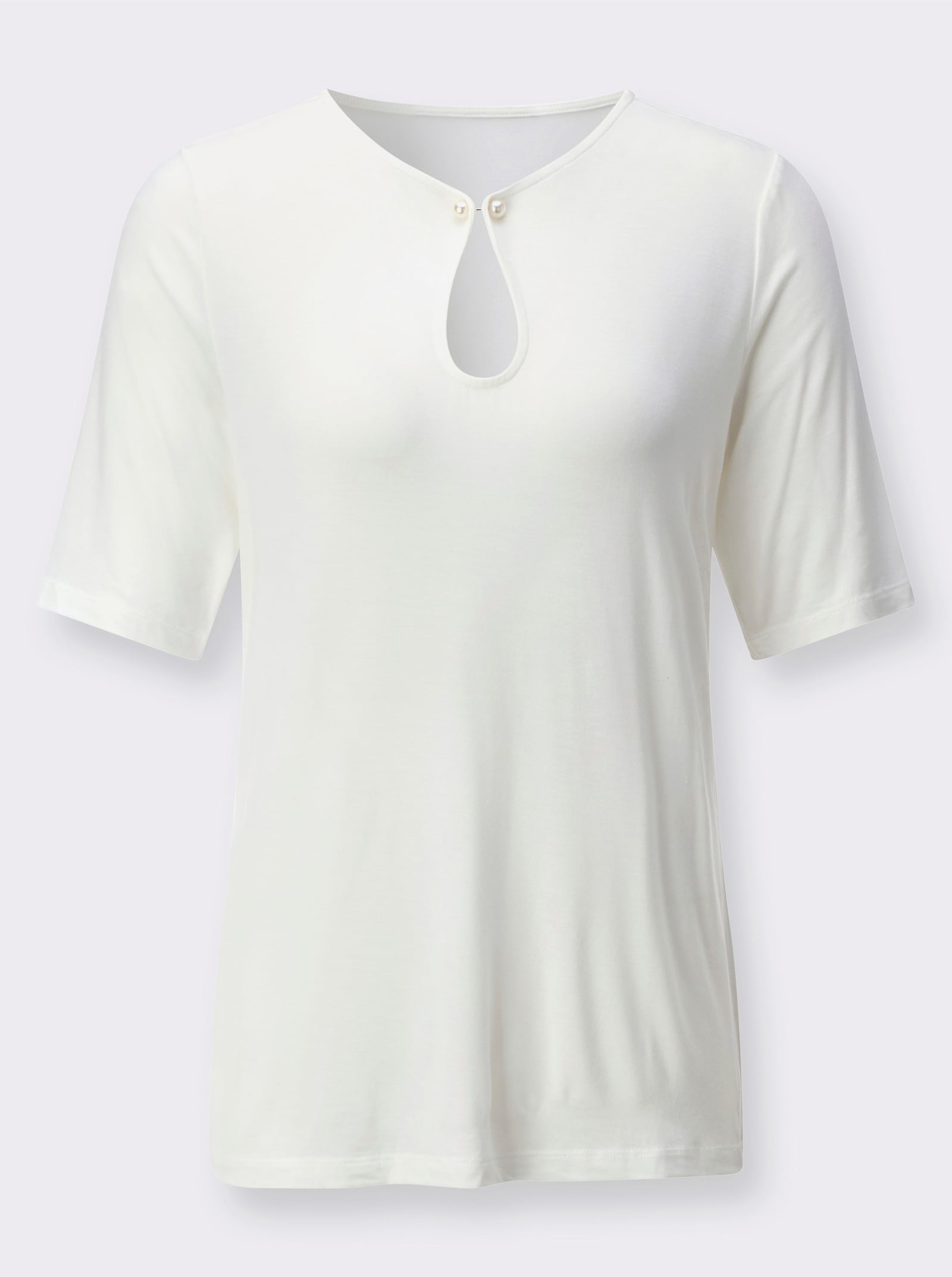 T-shirt à manches courtes avec modal - écru