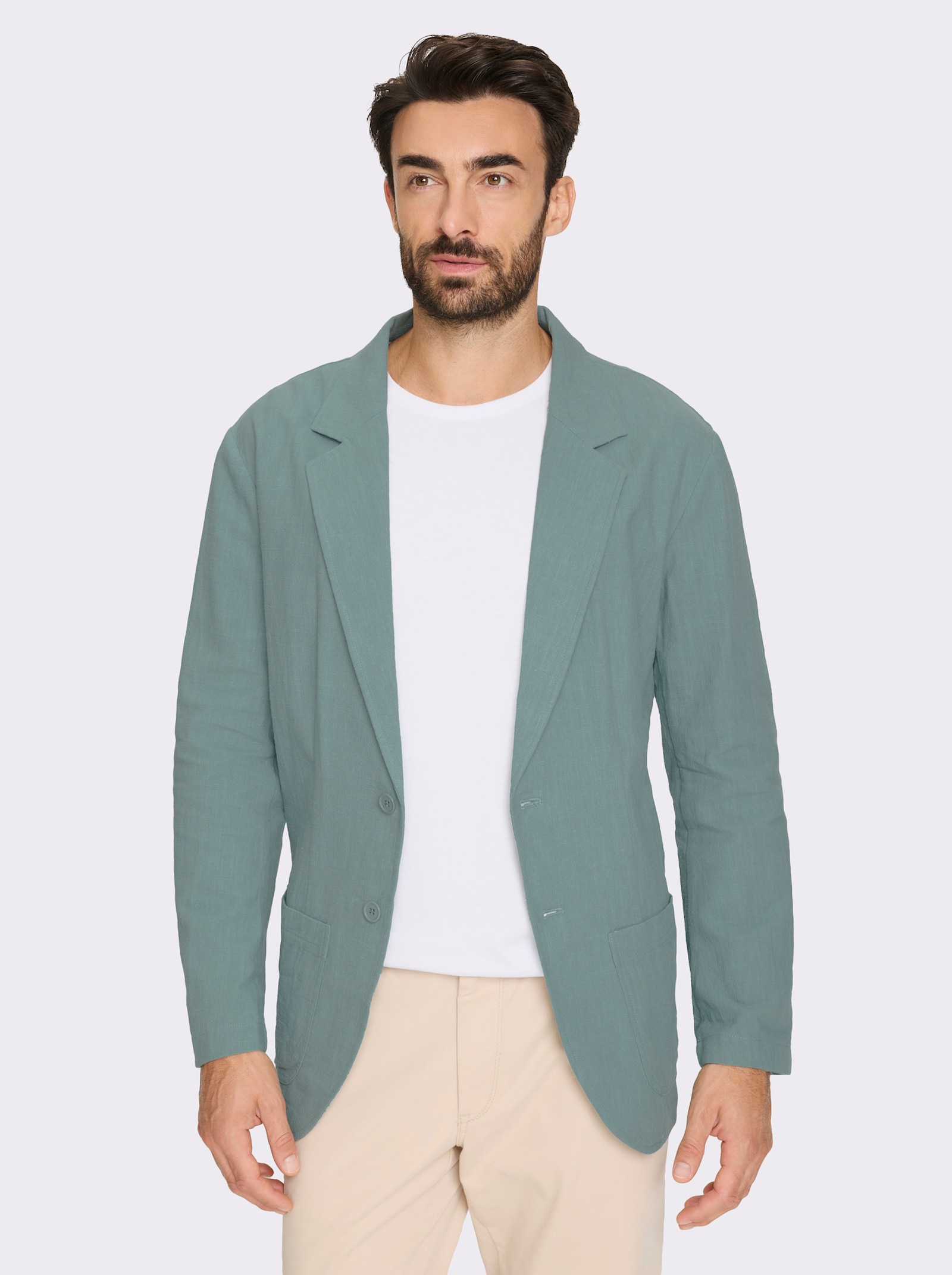 Marco Donati Sakko im Baumwoll-Leinen-Mix - jade
