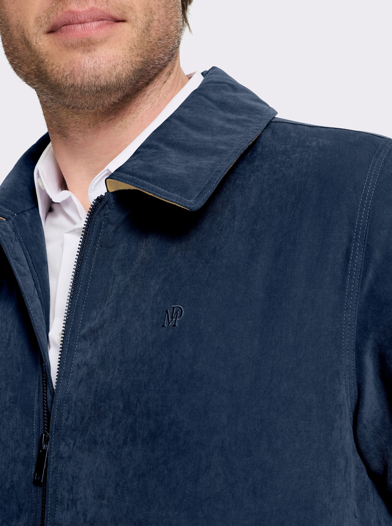 Marco Donati Blouson mit drei Innentaschen - dunkelblau