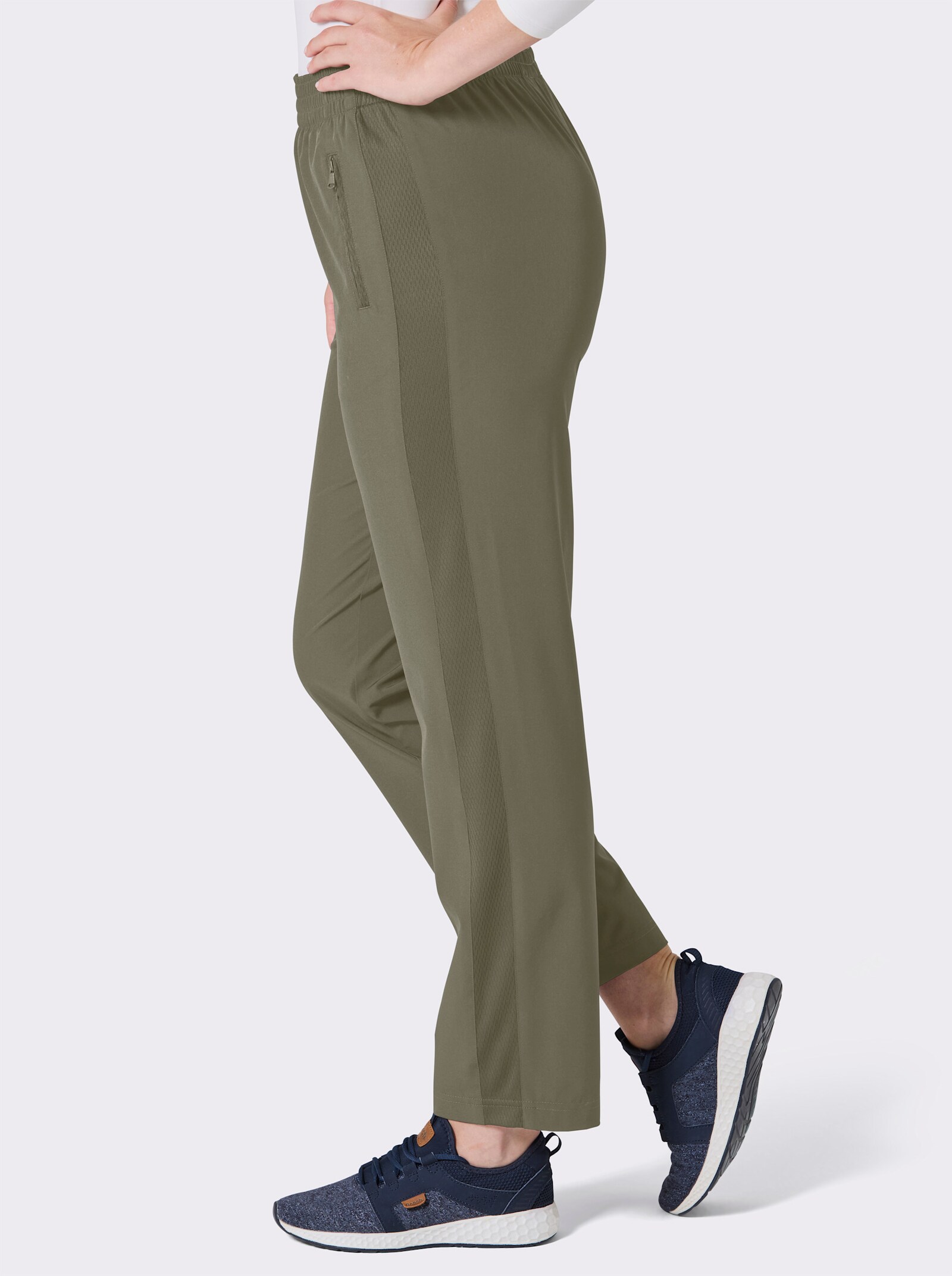 Catamaran Sports Funktionshose mit Mesh-Besatz - khaki