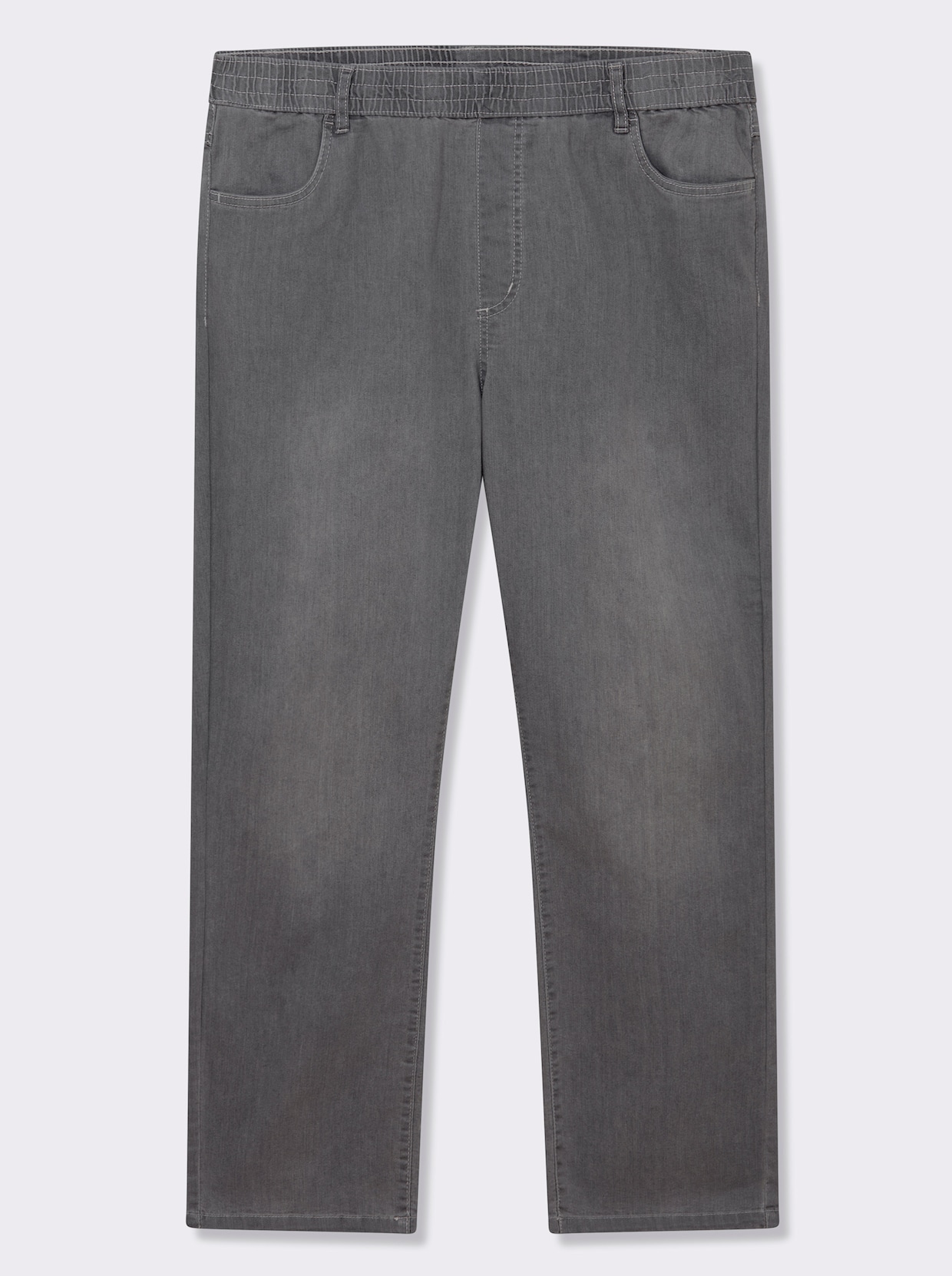 High-waist-Jeans - grey-denim