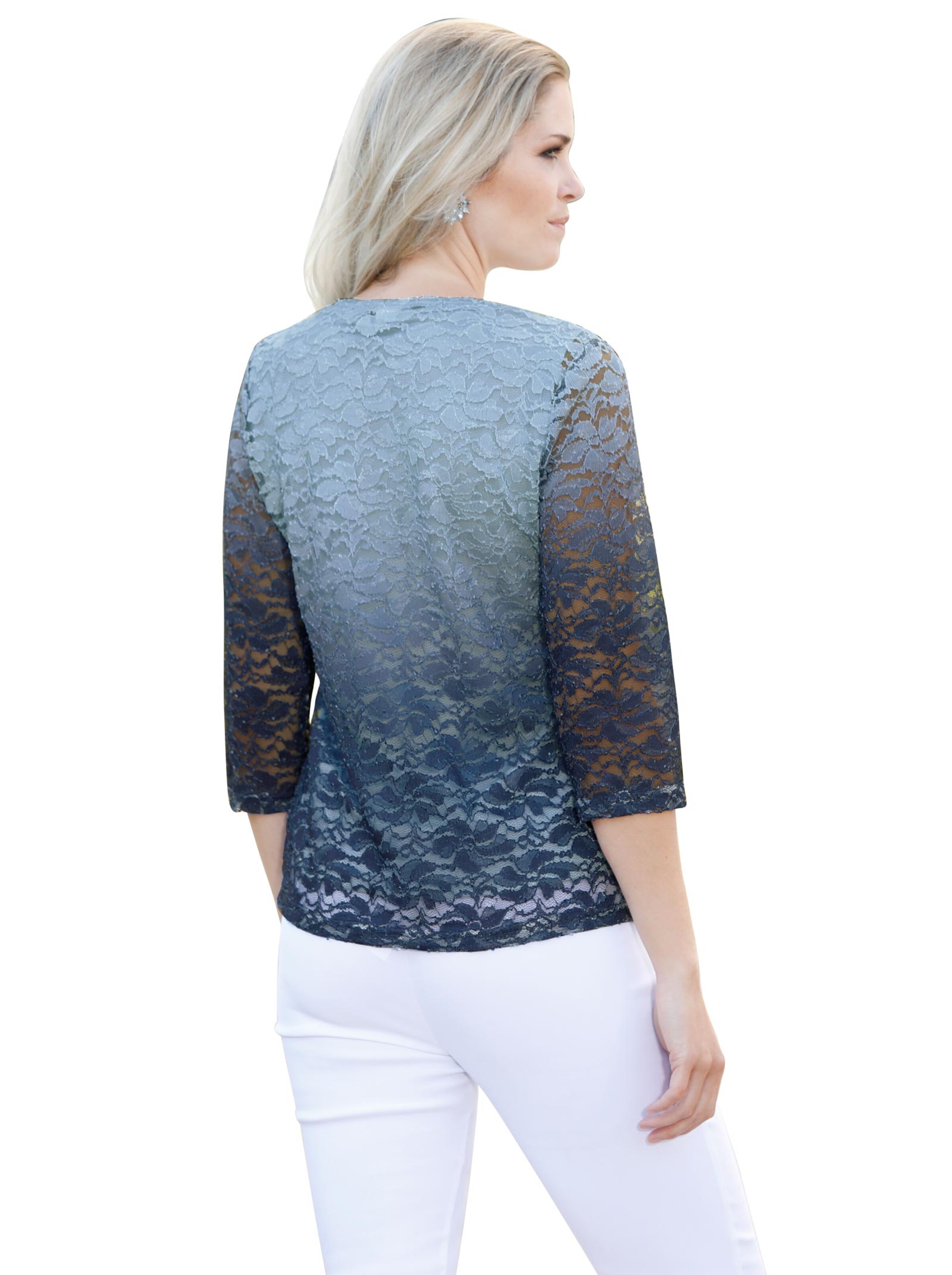 Shirt - hellblau-gemustert