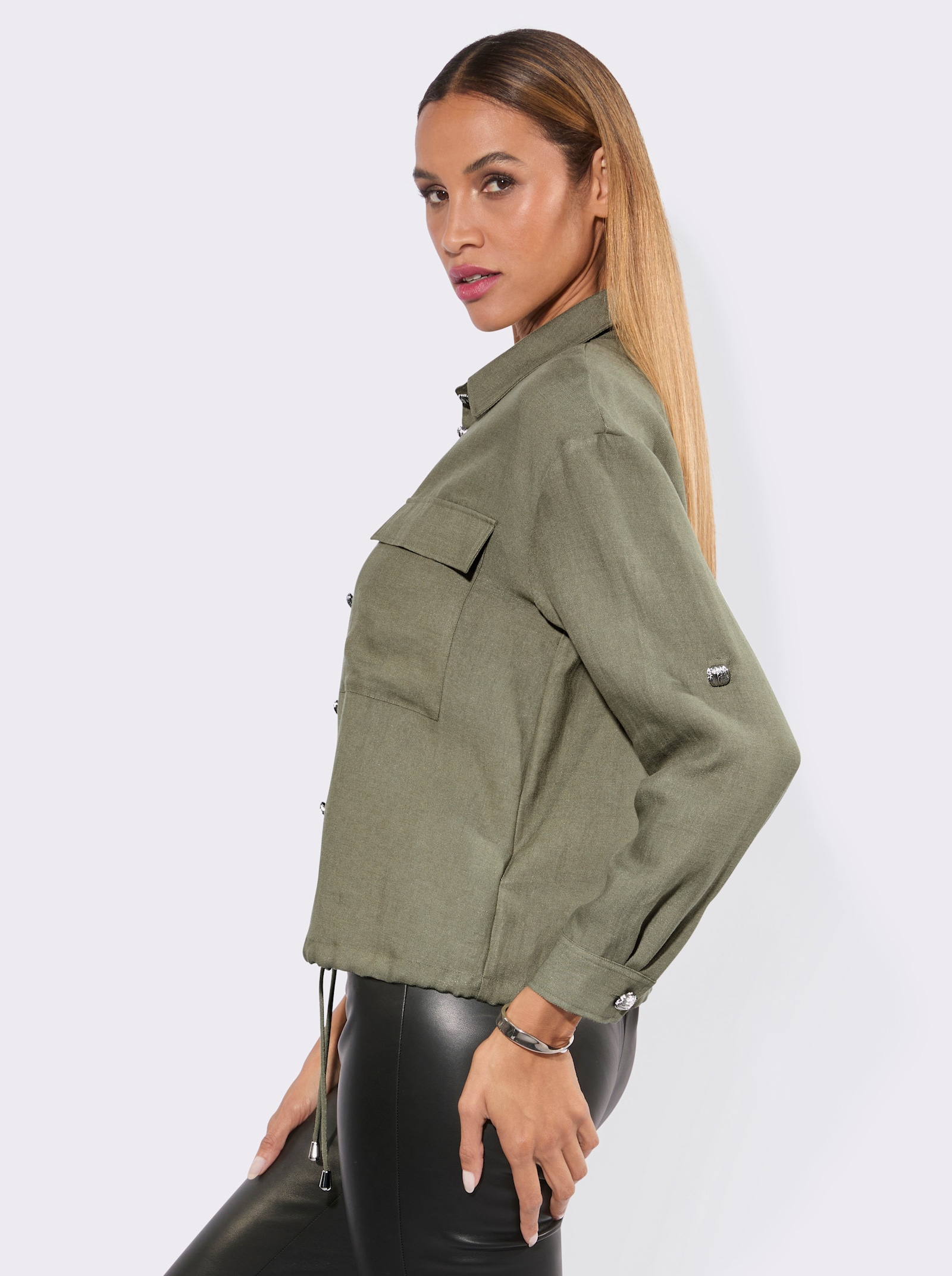 Blusenjacke - khaki