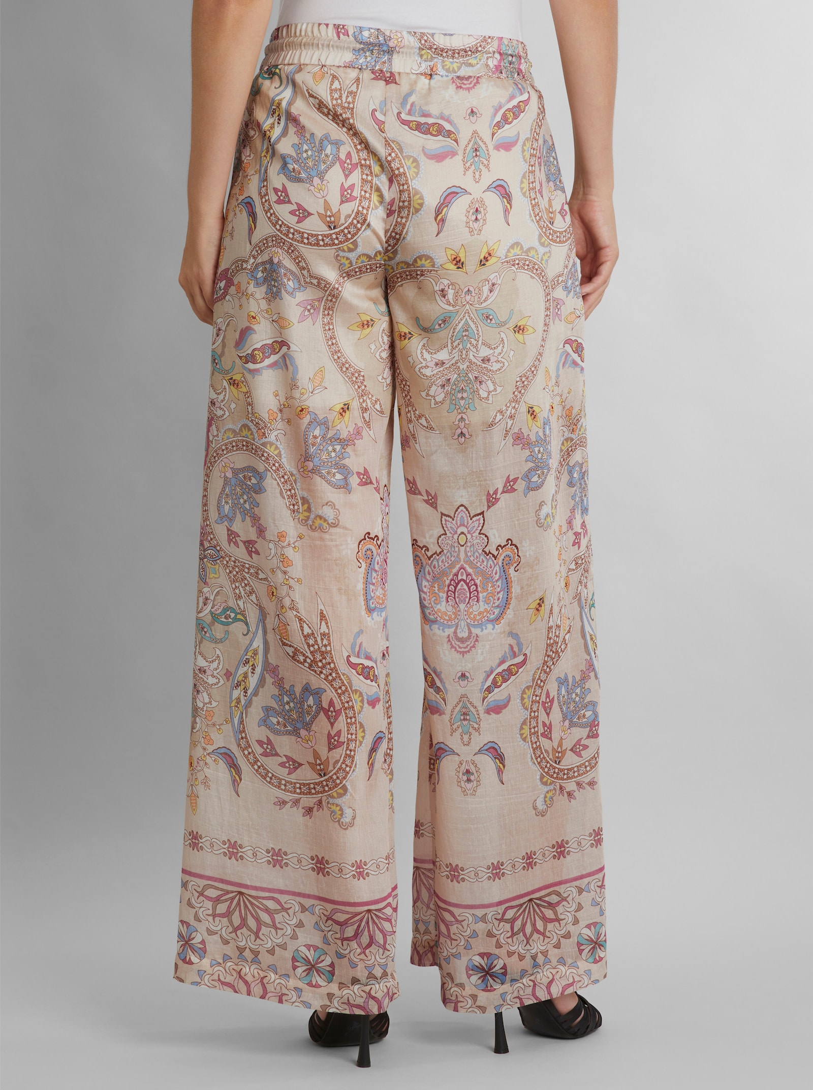 heine Druckhose mit weitem Bein - elfenbein-bedruckt