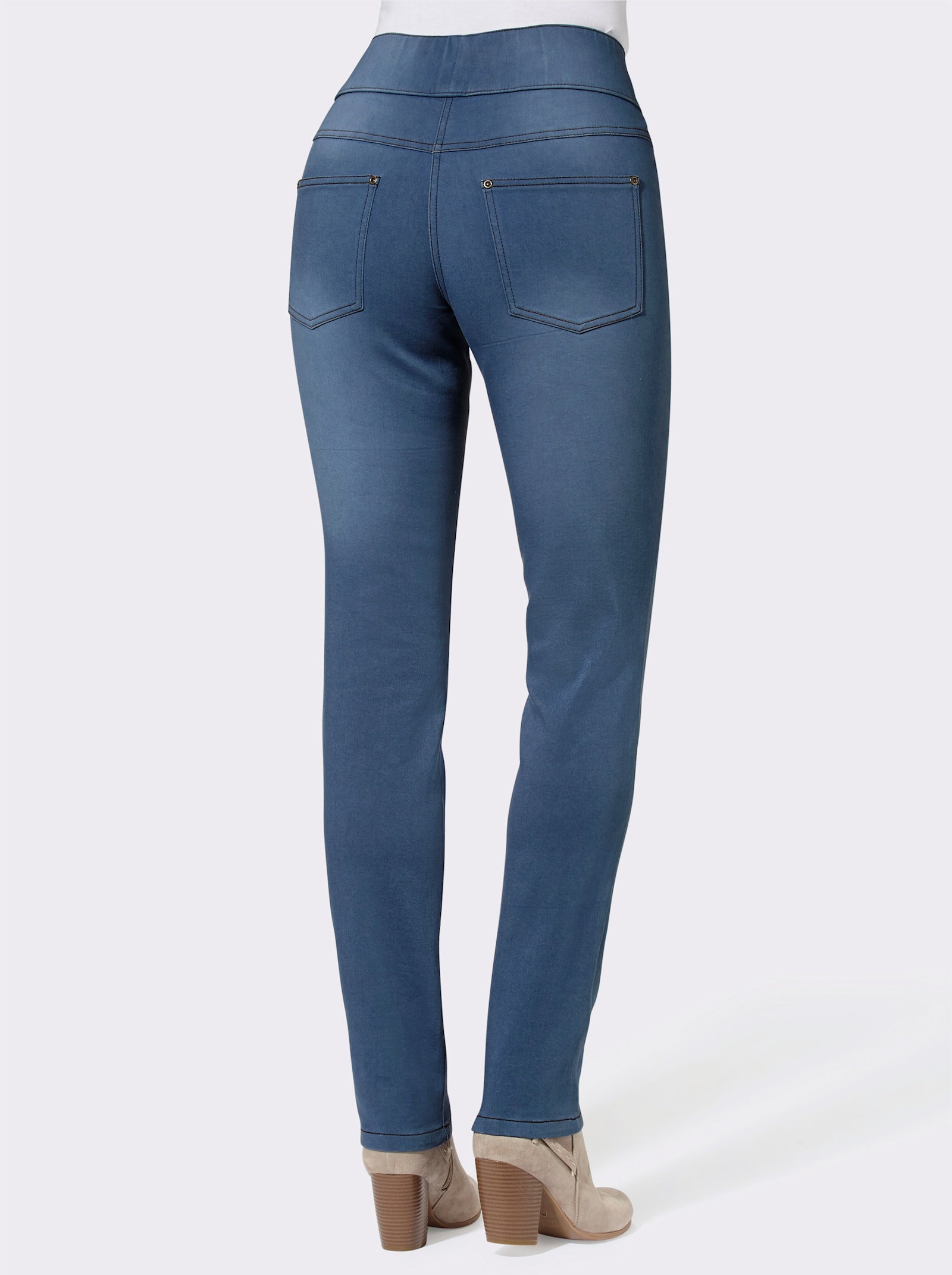 5-Pocket-Jeans in Schlupfform - blue-bleached