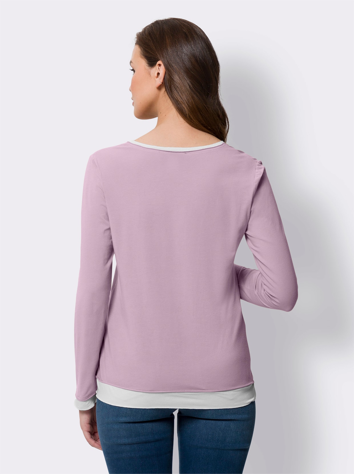 heine T-shirt - roze/ecru