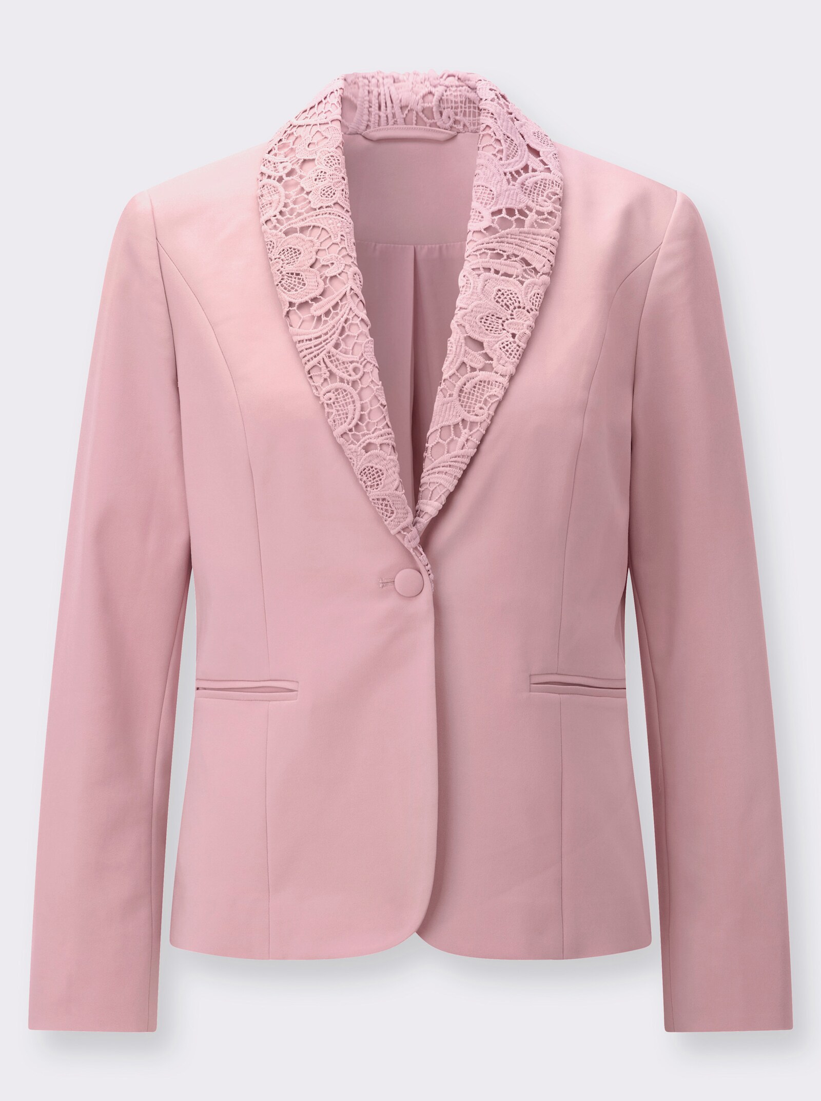 Blazer mit dünnen Schulterpolstern - hortensie