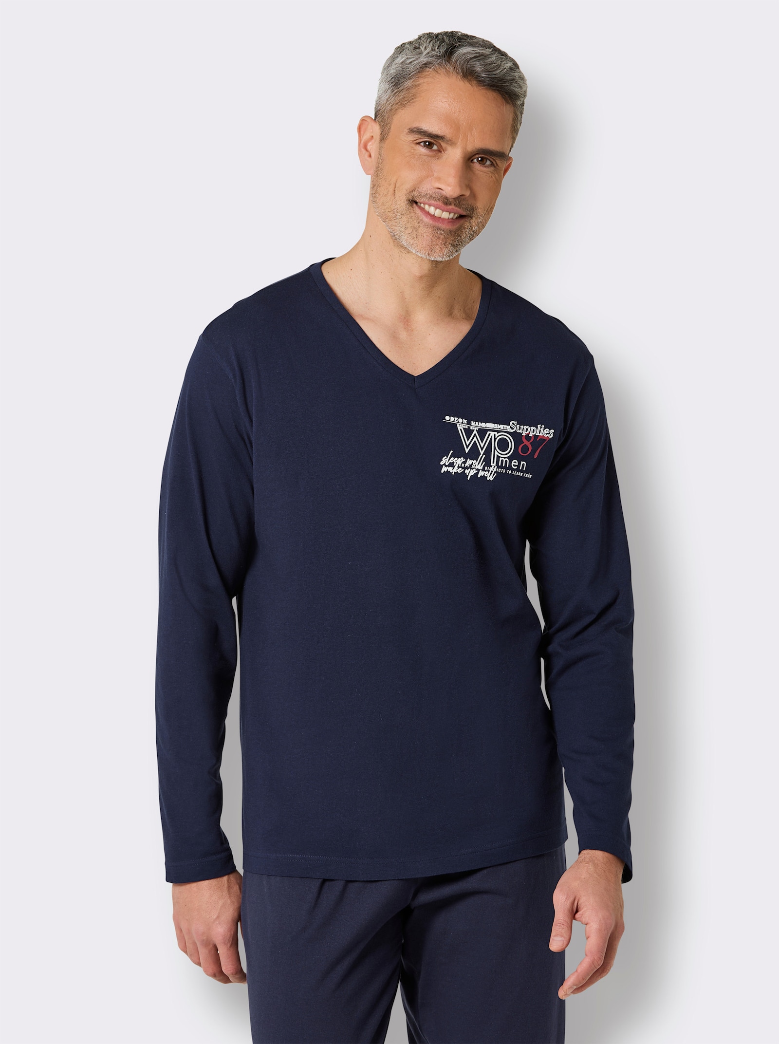 wäschepur men Schlafanzug-Shirt - marine