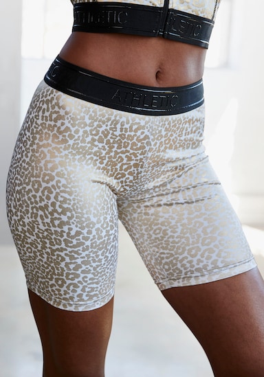 LASCANA ACTIVE Funktionsshorts - gold, weiß