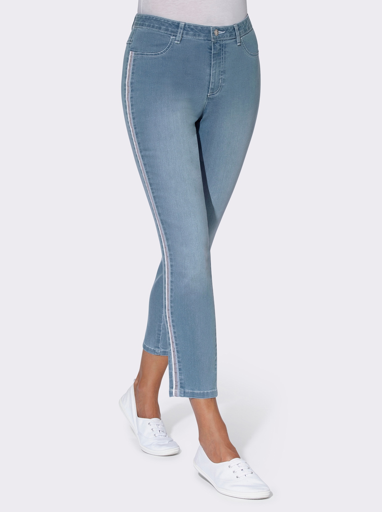 Ankle jeans - blue-bleached