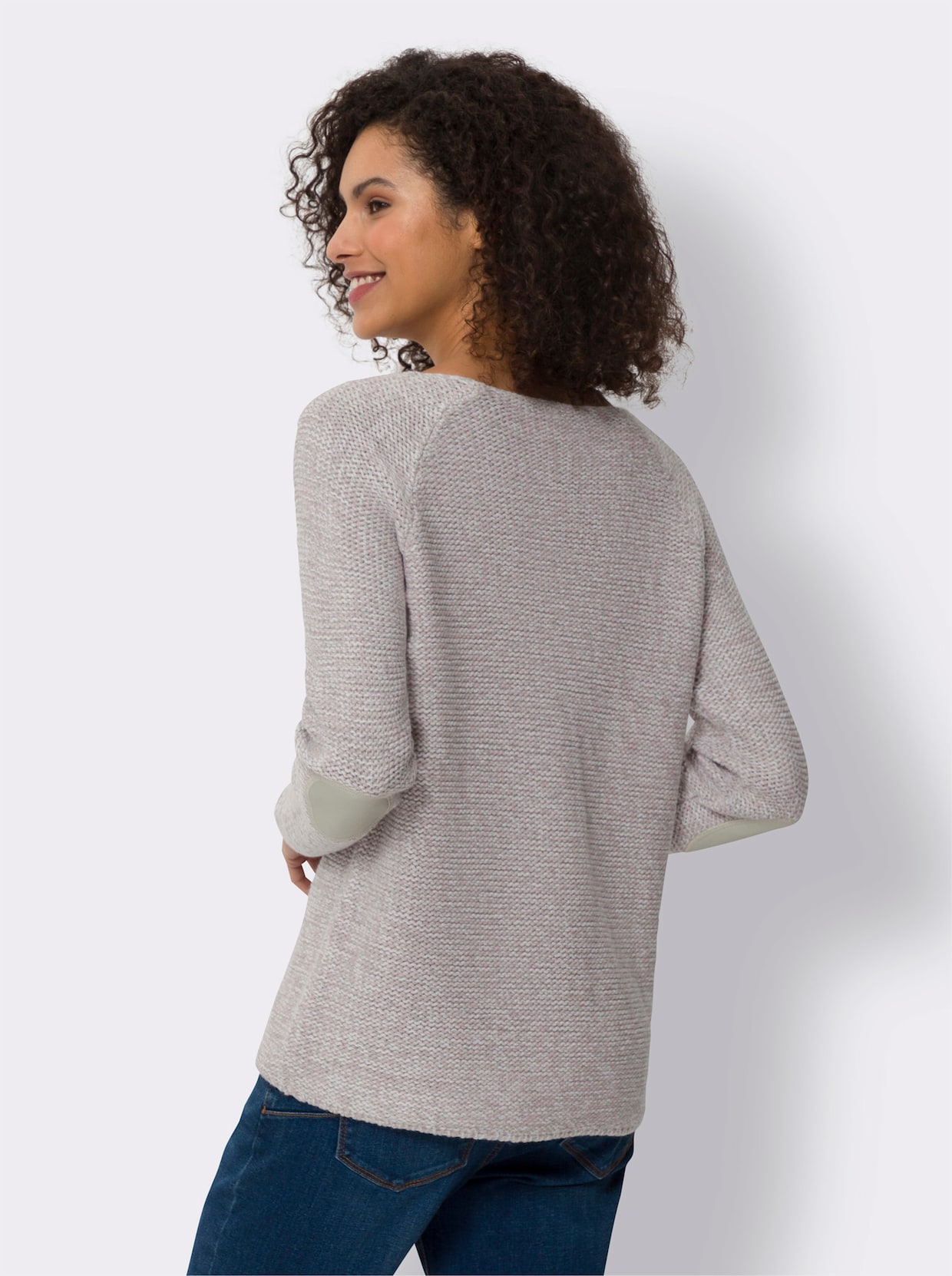 heine Pullover - mauve-hellgrau-meliert