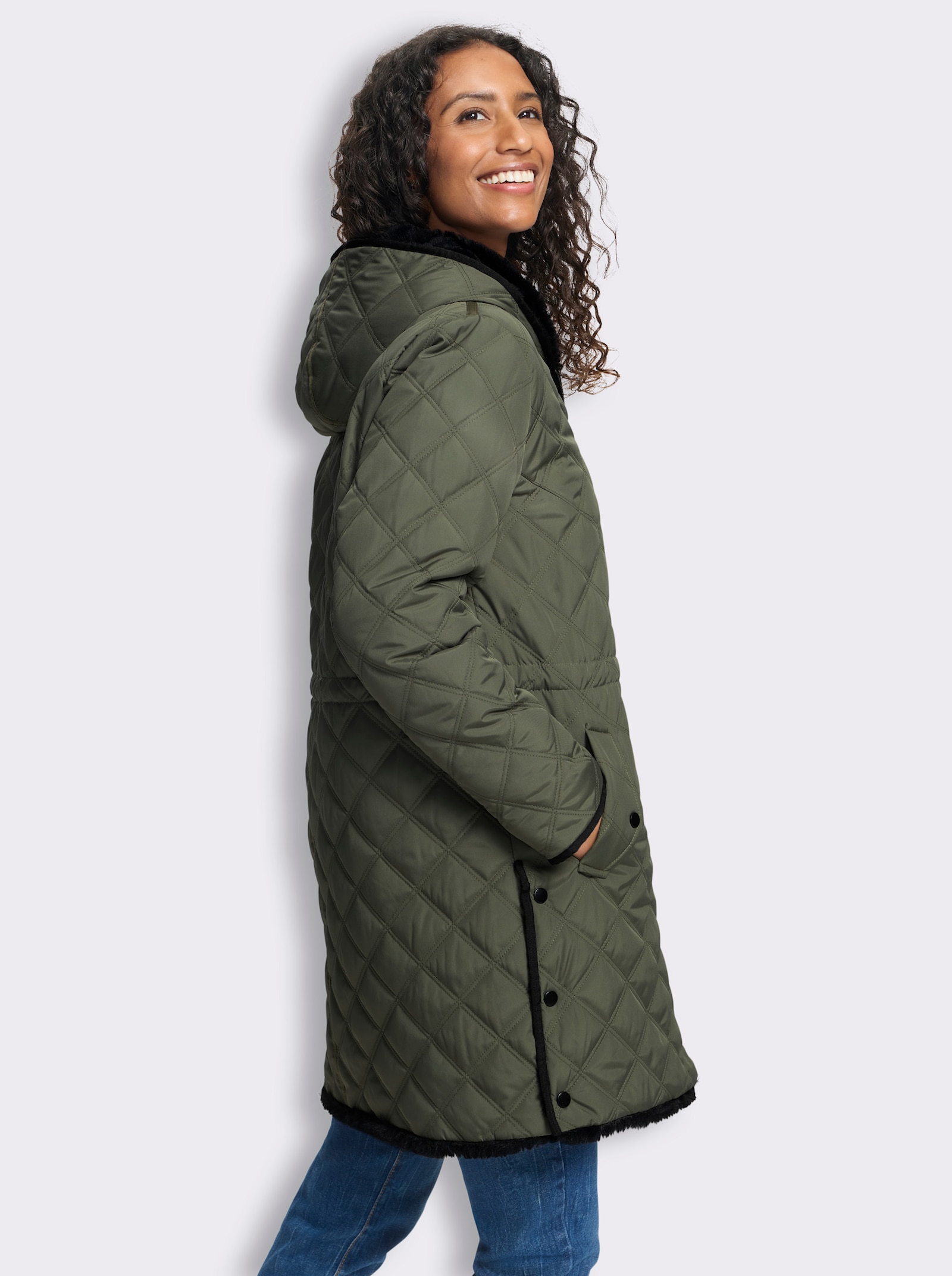 heine Wendejacke mit Kapuze - khaki