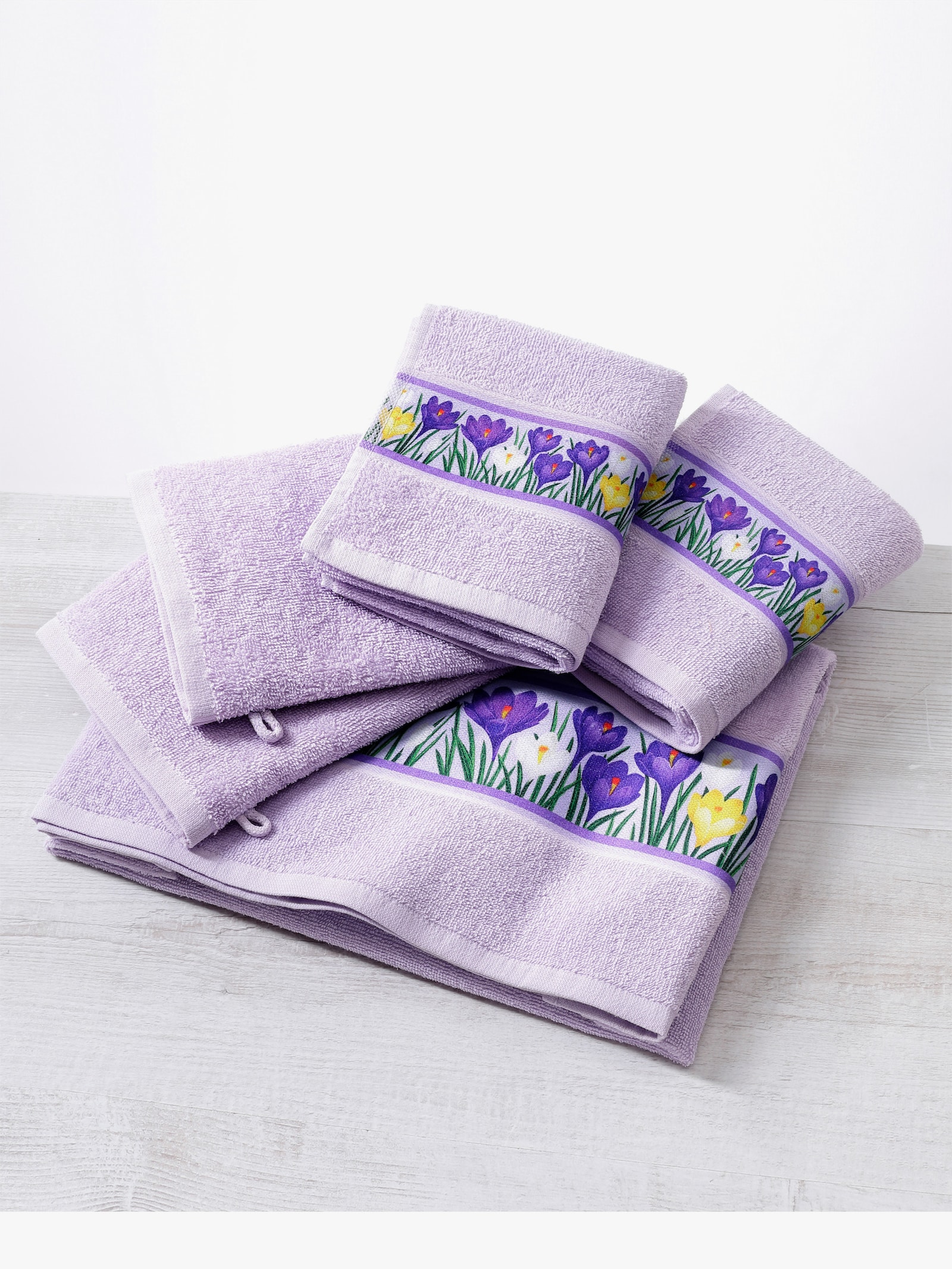 5tlg. Handtuch-Set - lila