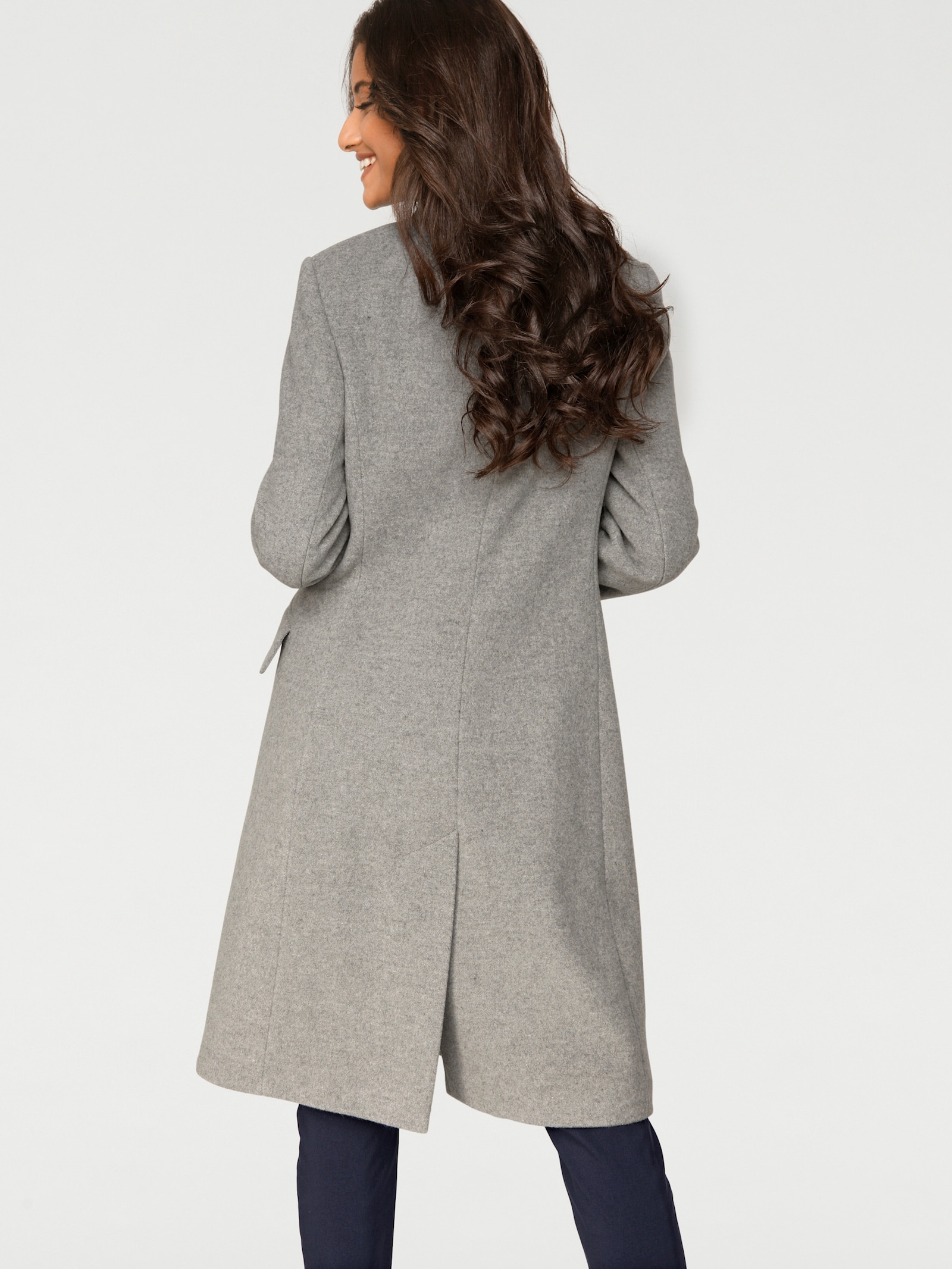 heine Manteau court avec épaulettes - gris-chiné