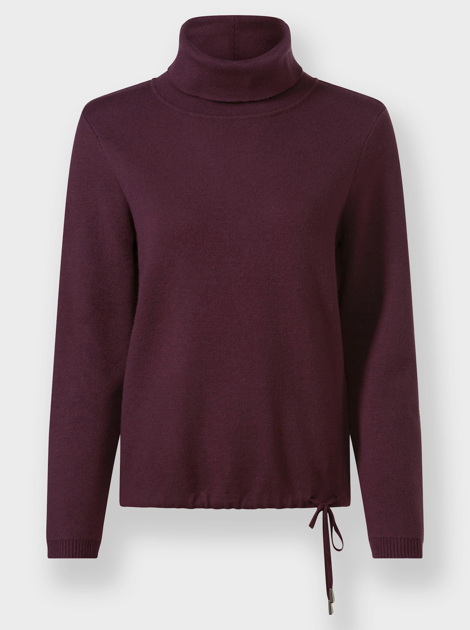 Svetr s dlouhým rukávem a rolákovým límcem od krku - burgundská