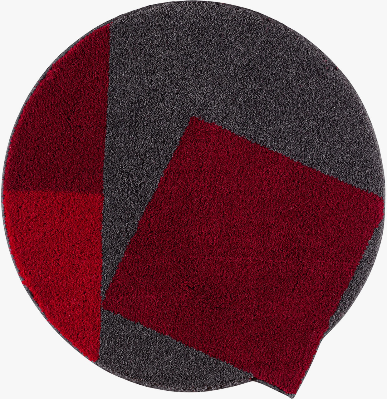 Grund Tapis de bain - rouge-gris