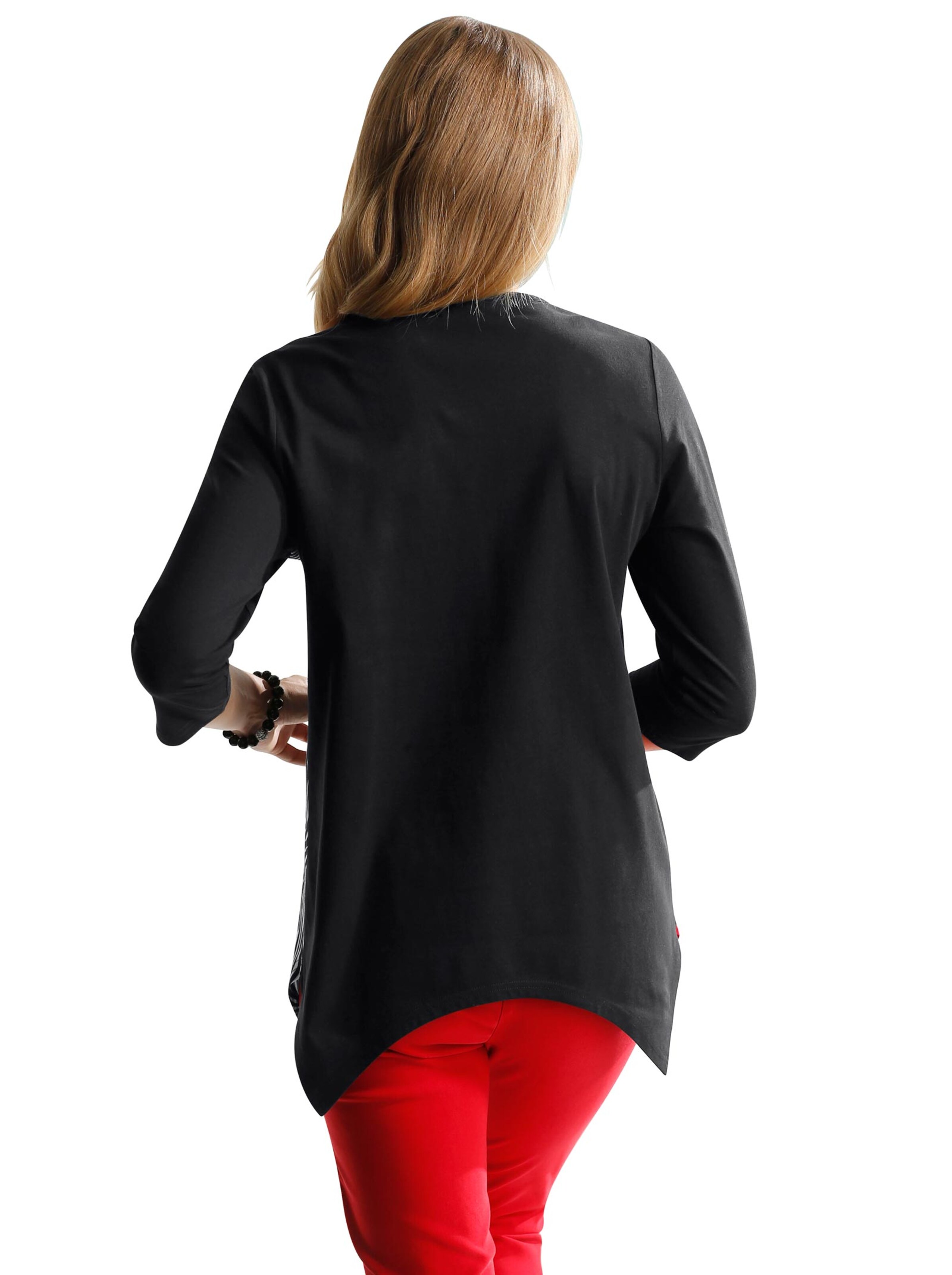 Shirt - rot-schwarz-gemustert