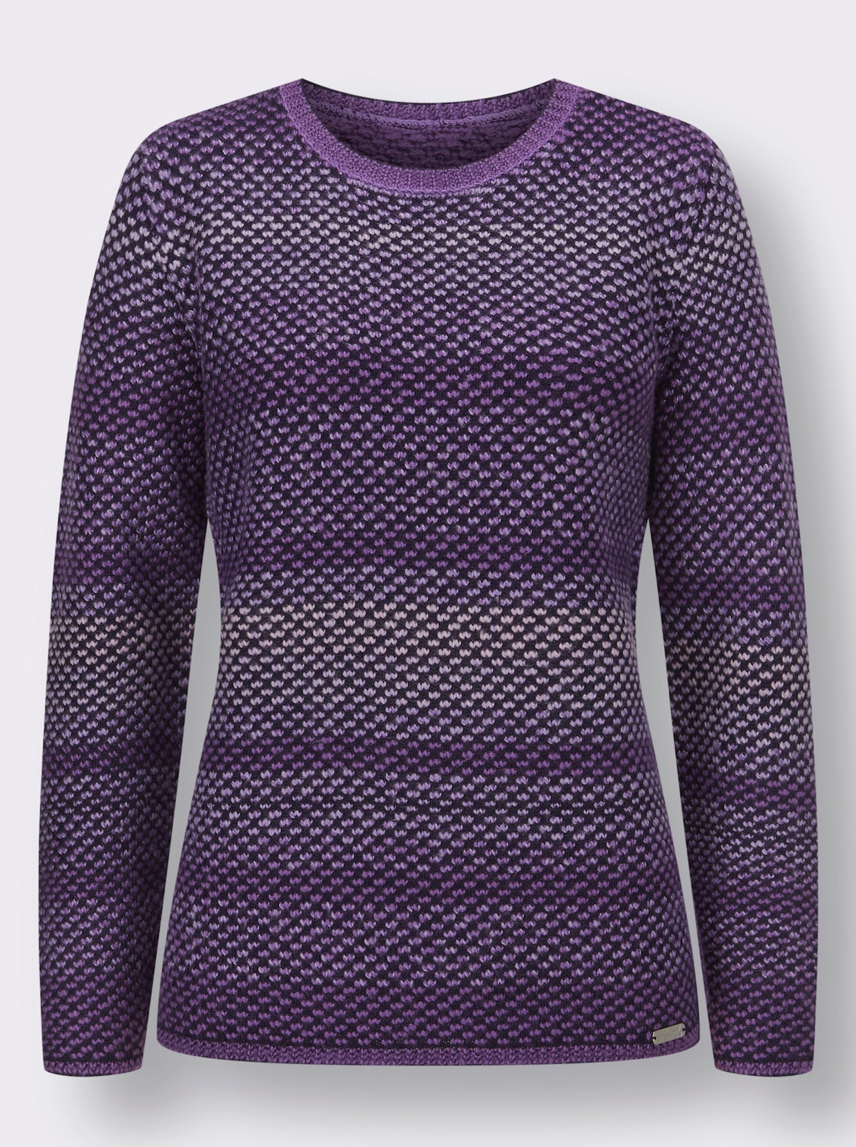 Pullover - lila-marine-gemustert