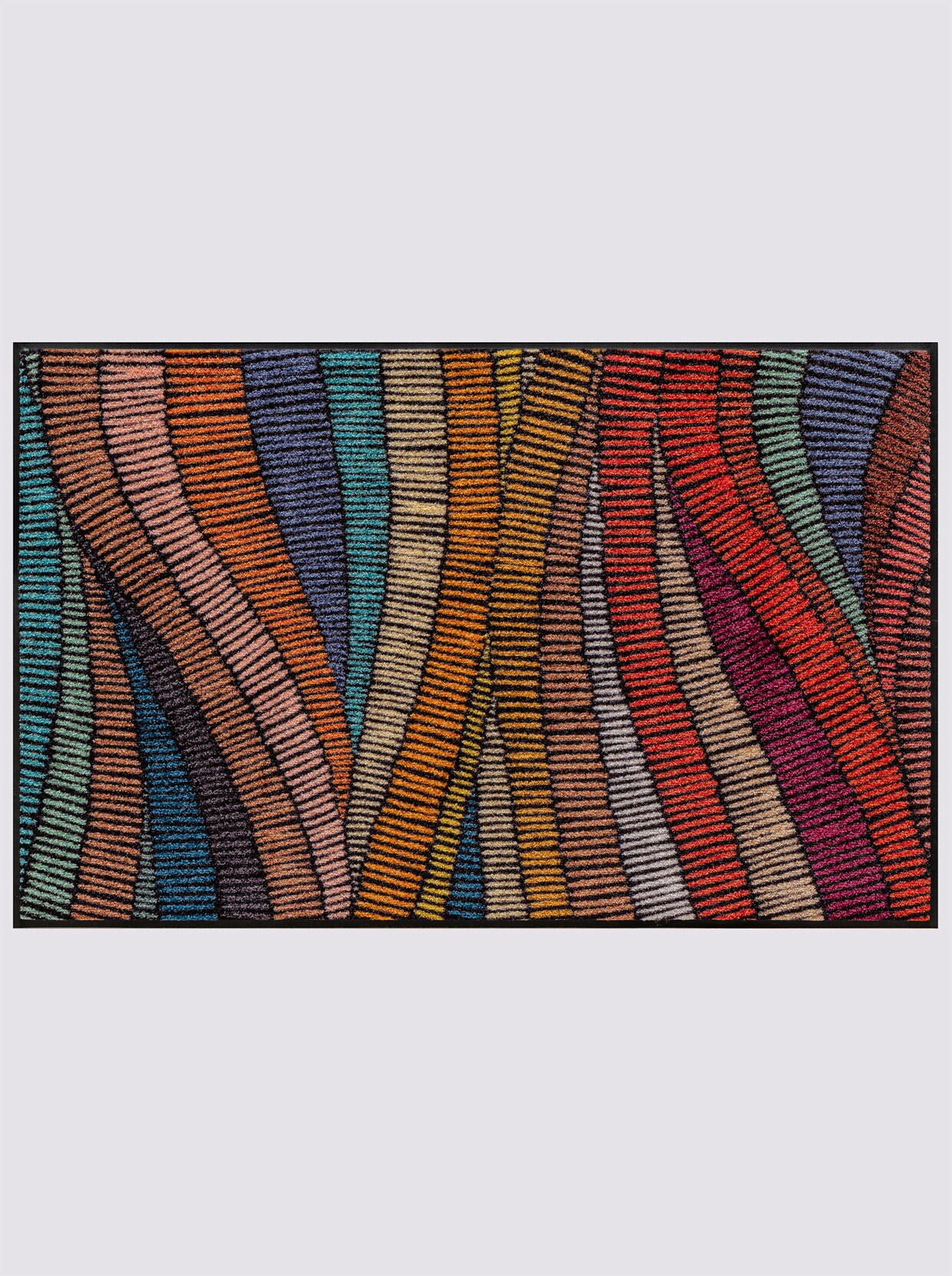wash&dry Voetmat - rood/bont