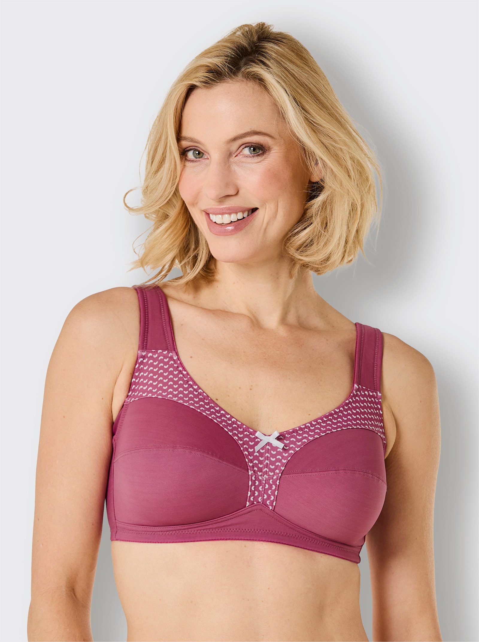 Entlastungs-BH ohne Bügel mit bedruckter Blende - erika