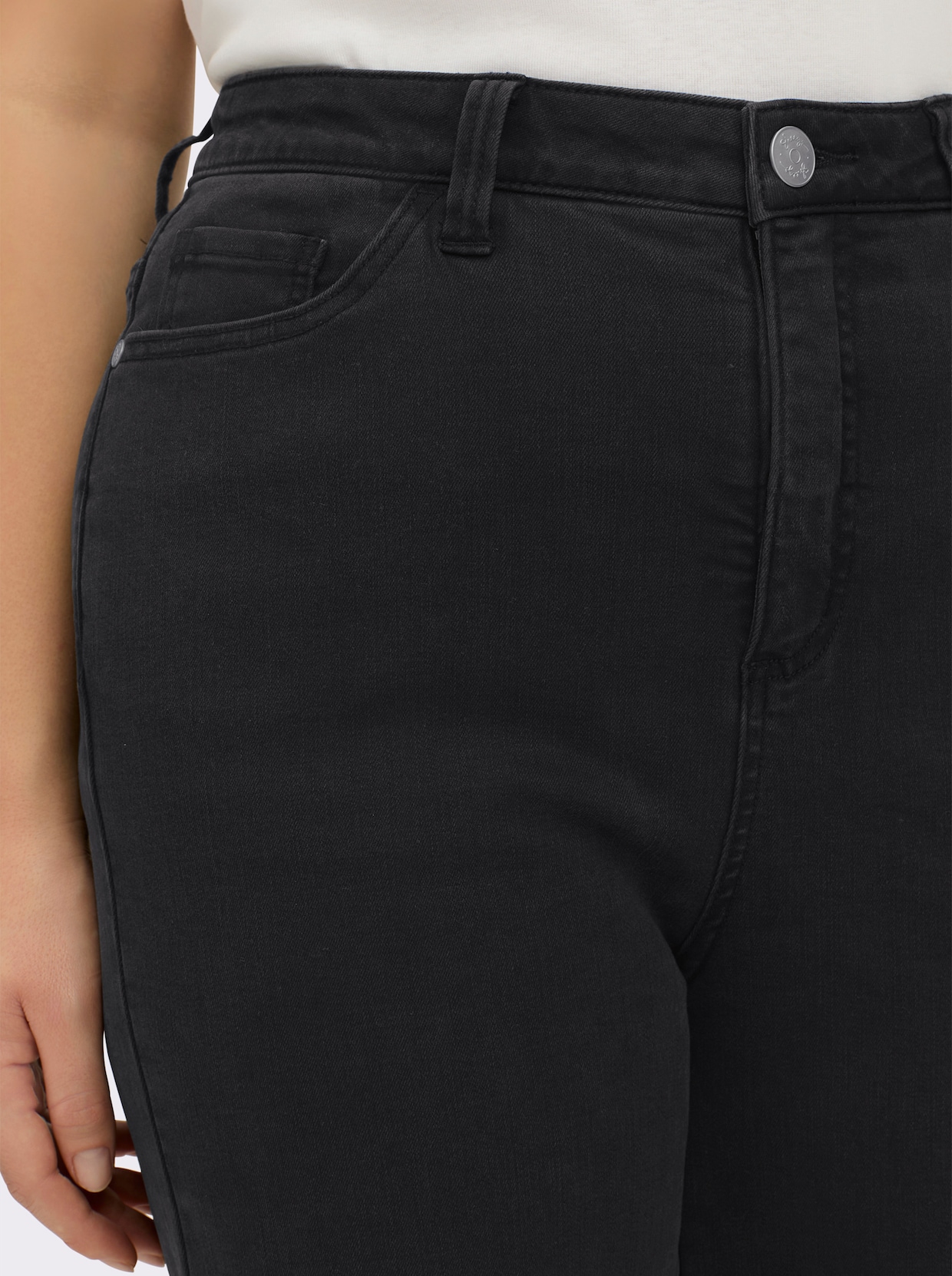sheego High-waist-Jeans - black denim