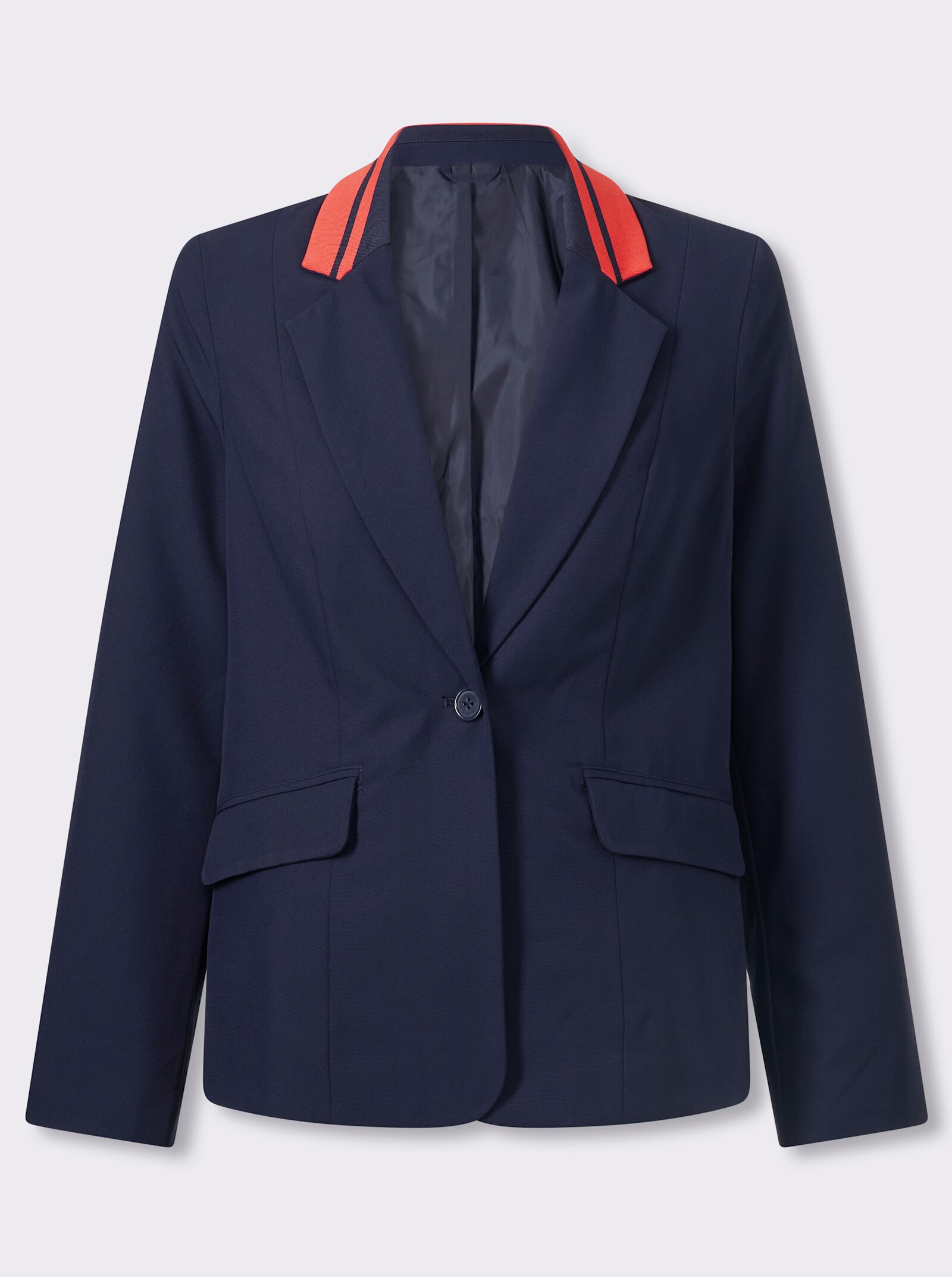 Blazer mit Kontrast-Details - marine
