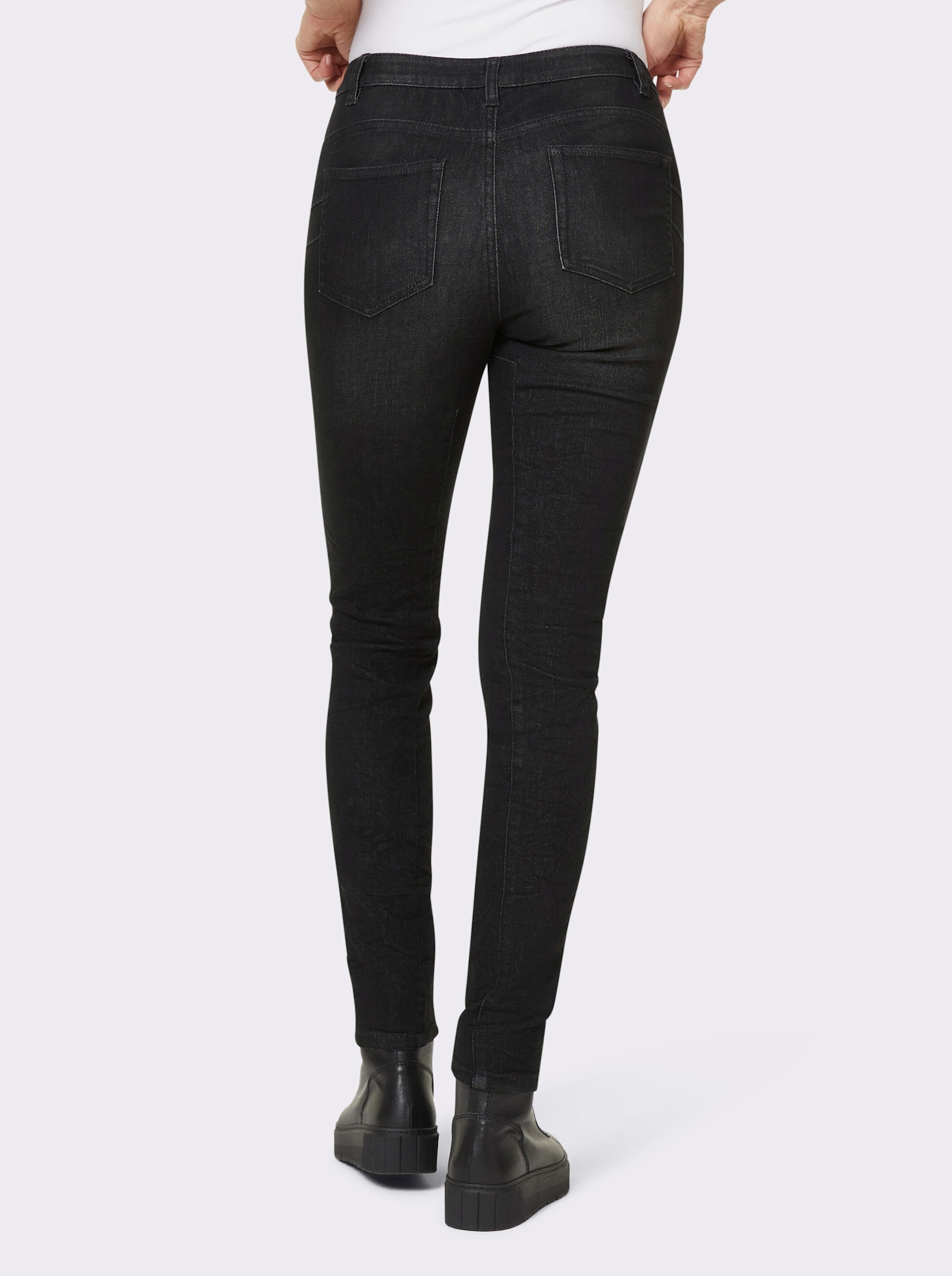 heine Jean push-up effet plissé - noir denim