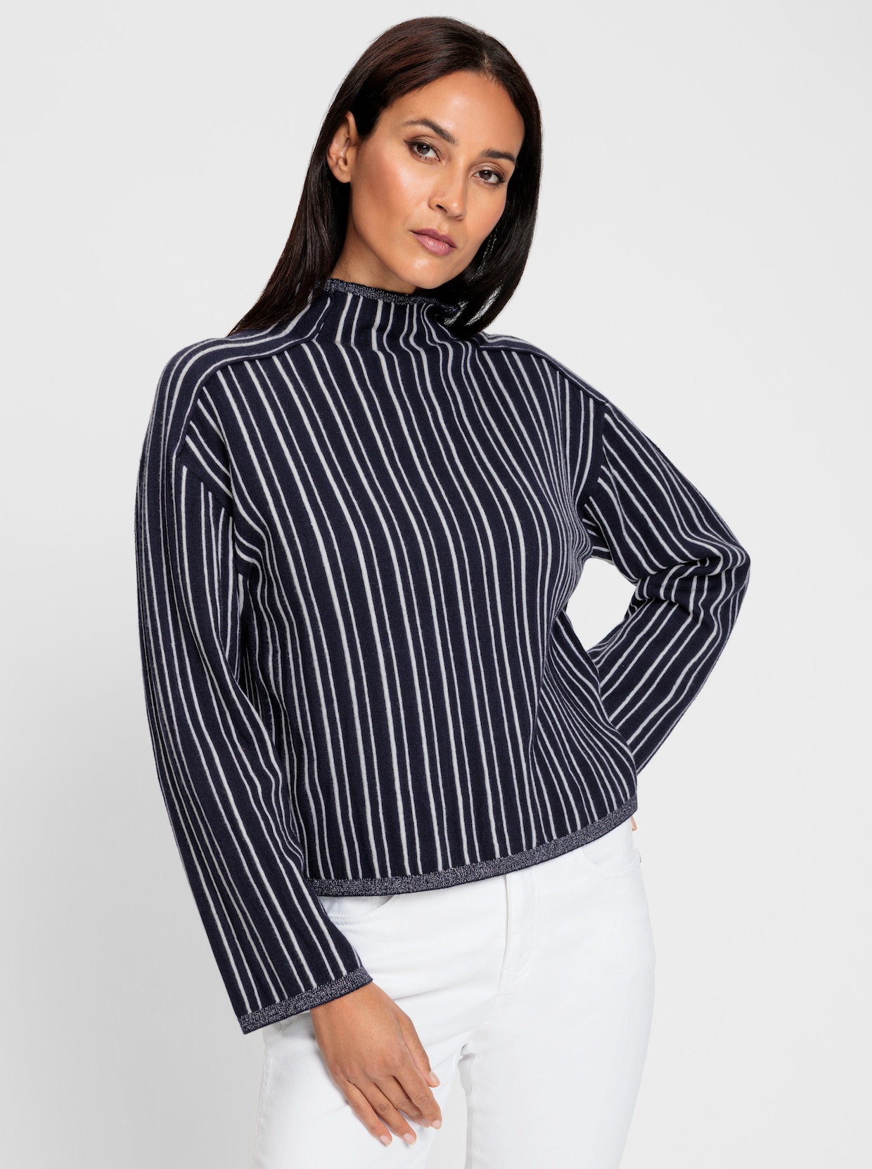 heine Gestreepte pullover - marine/ecru gestreept