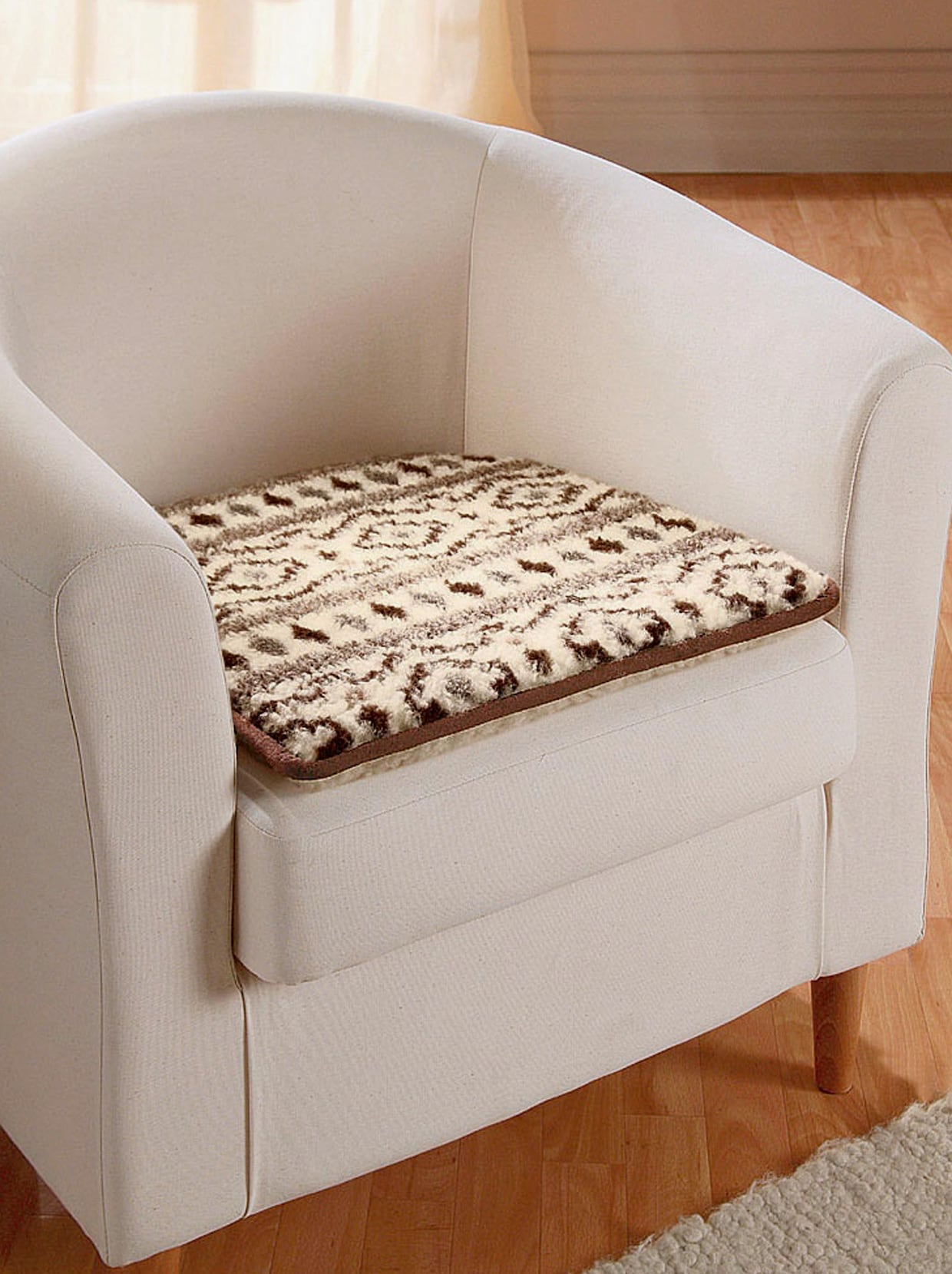 Sofa- und Sesselauflage - braun-gemustert