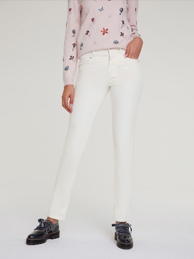 heine Pantalon en velours côtelé - offwhite