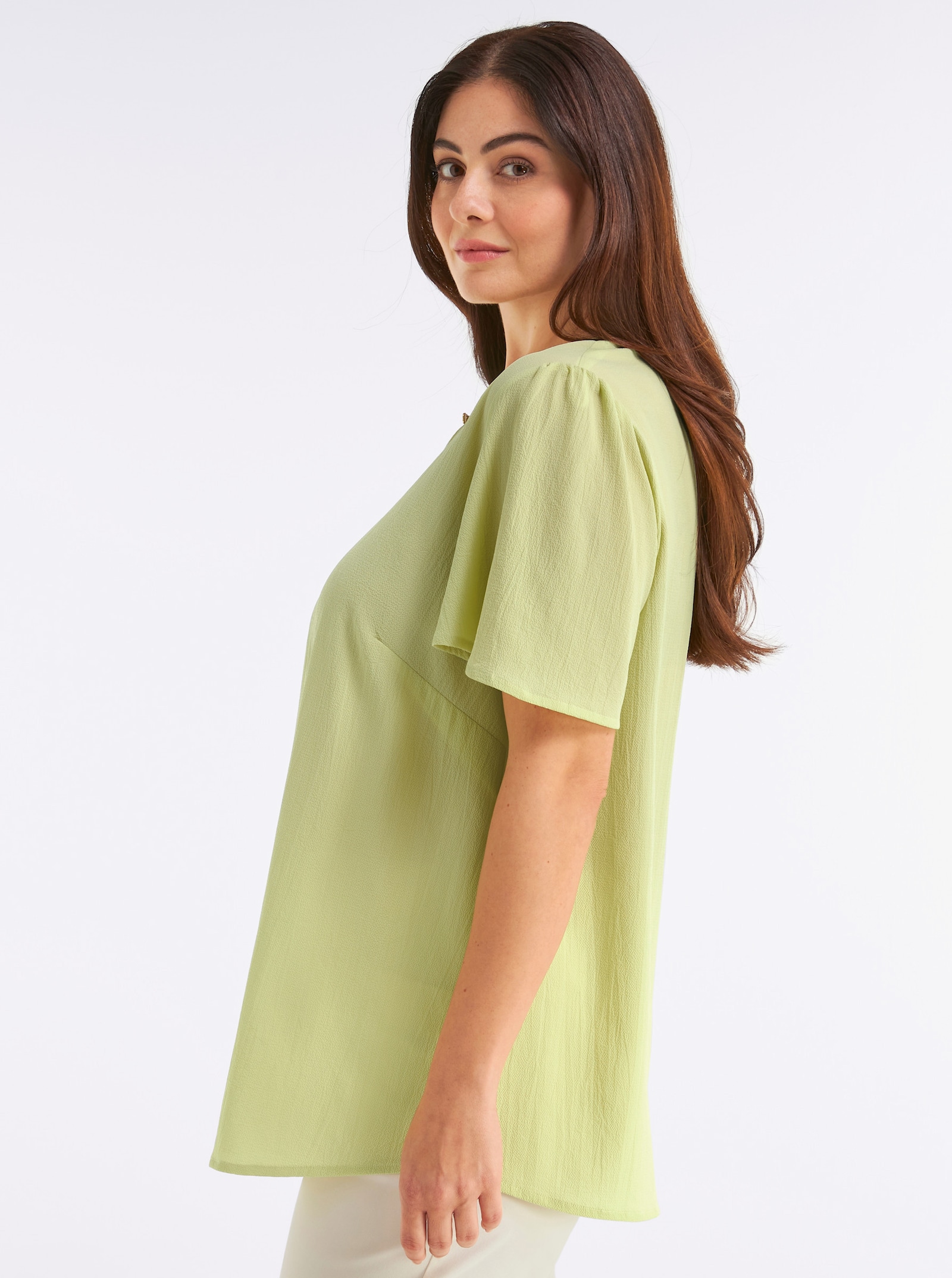 sheego Tunika mit Knopfverschluss - pistazie