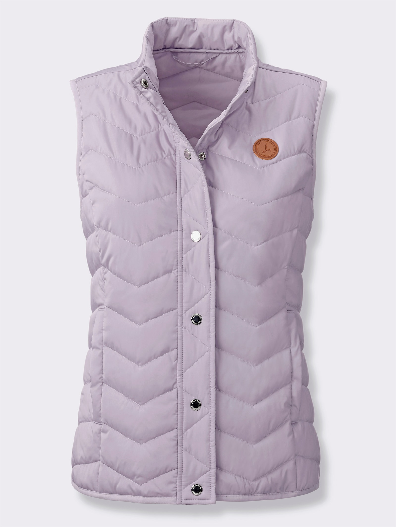 Steppweste im Zickzack-Muster - flieder