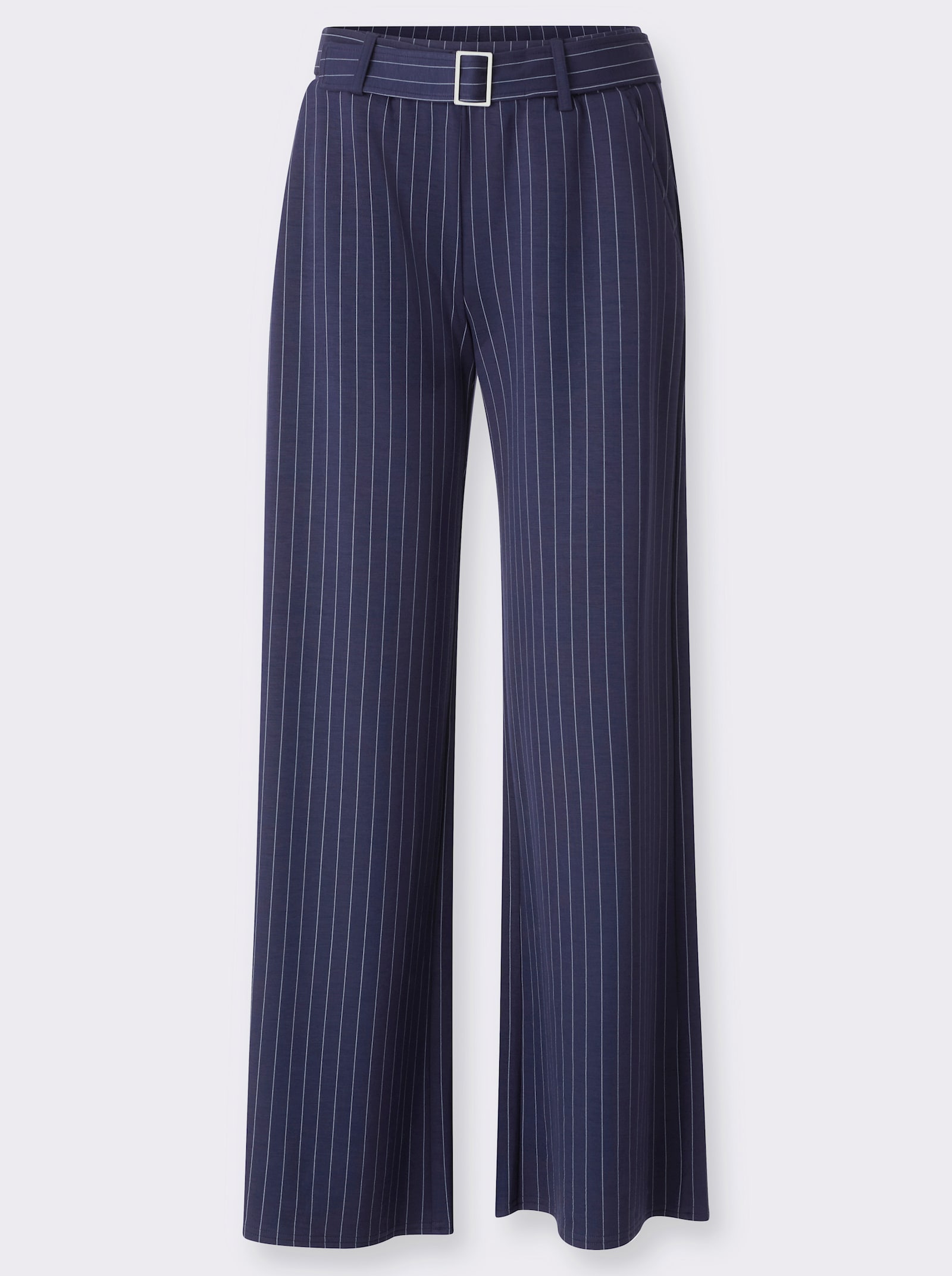 heine Jerseyhose mit Nadelstreifen - marine-silberfarben Nadelstreifen