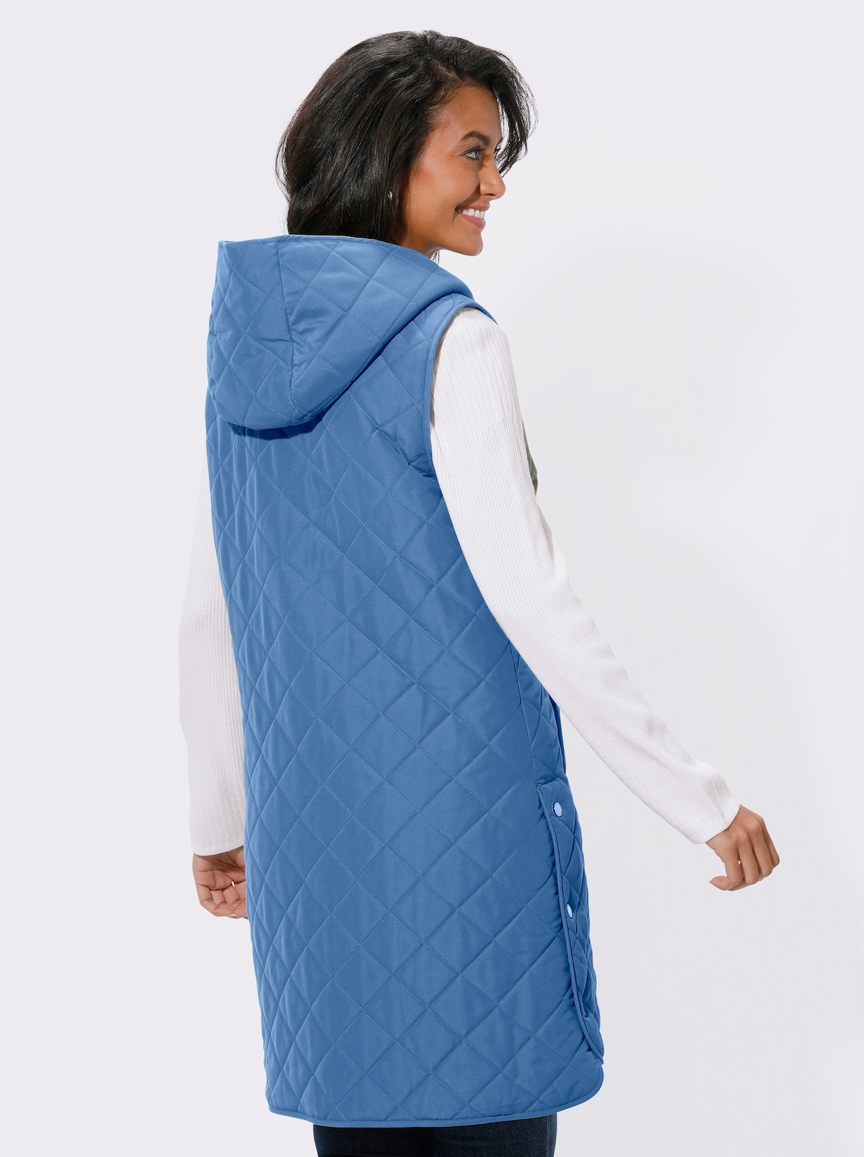 Lang vest - middenblauw