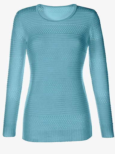 Pullover met ronde hals - turquoise