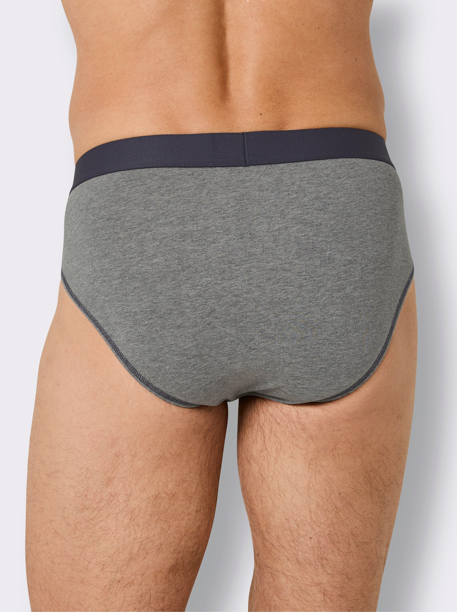 wäschepur men Slip - marine + anthrazit-meliert