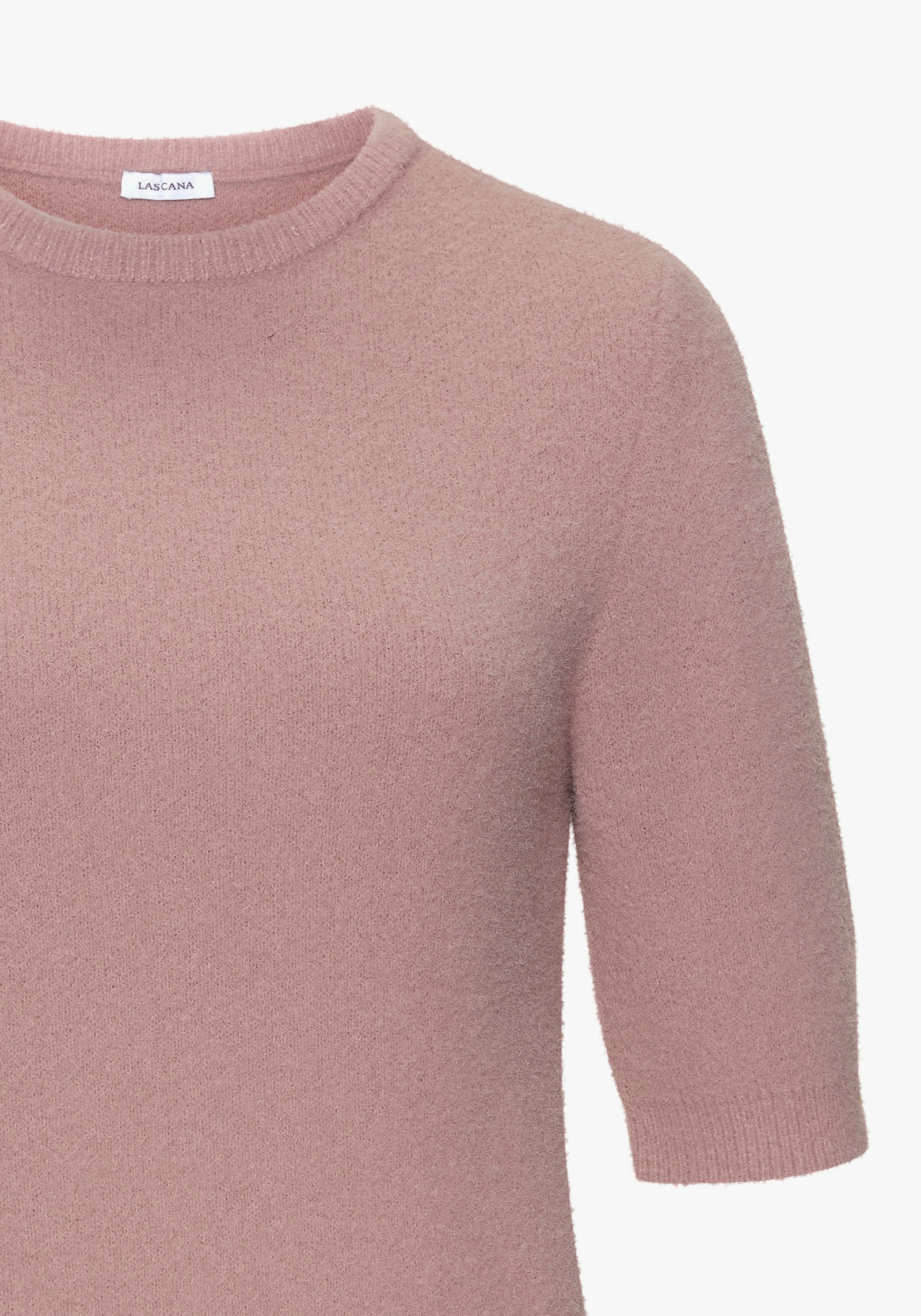 LASCANA Kurzarmpullover - mauve
