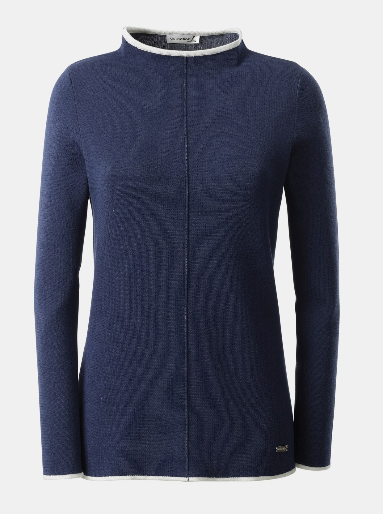 Langarm-Pullover - marine
