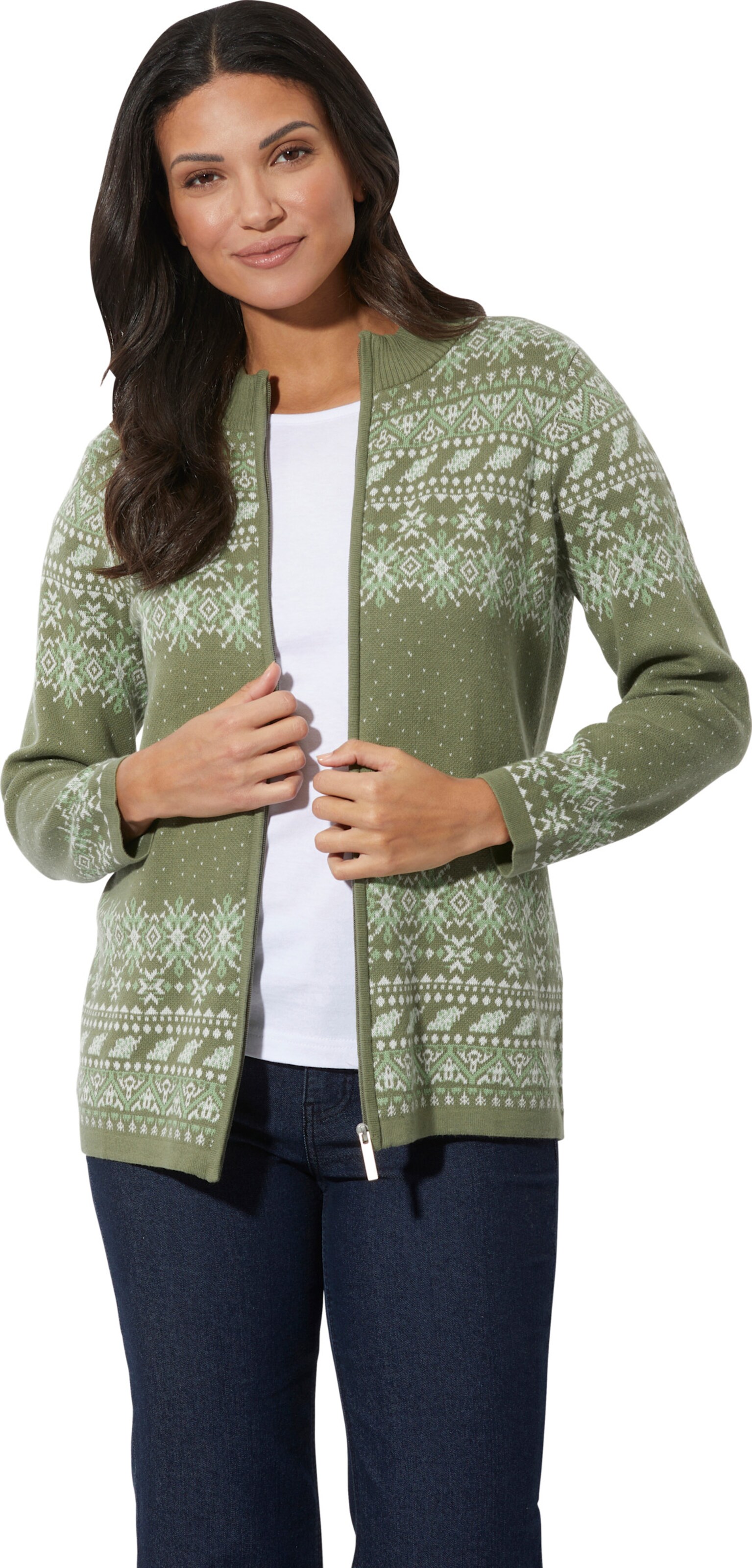 Thumbnail - Jacquardstrickjacke