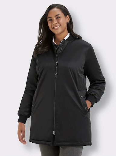 sheego Blouson in verlängerter Form - schwarz