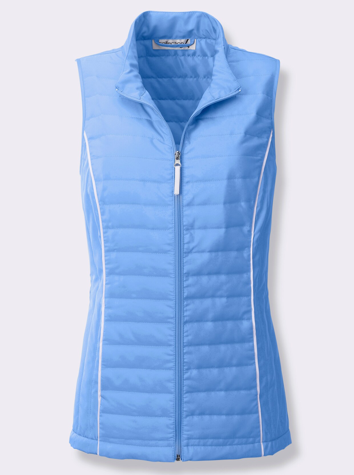 3/4-Arm-Shirt - himmelblau-weiß