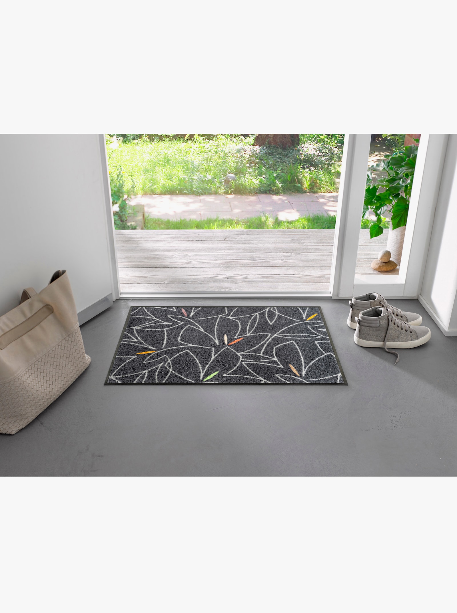 wash+dry by Kleen-Tex Fußmatte - anthrazit-gemustert