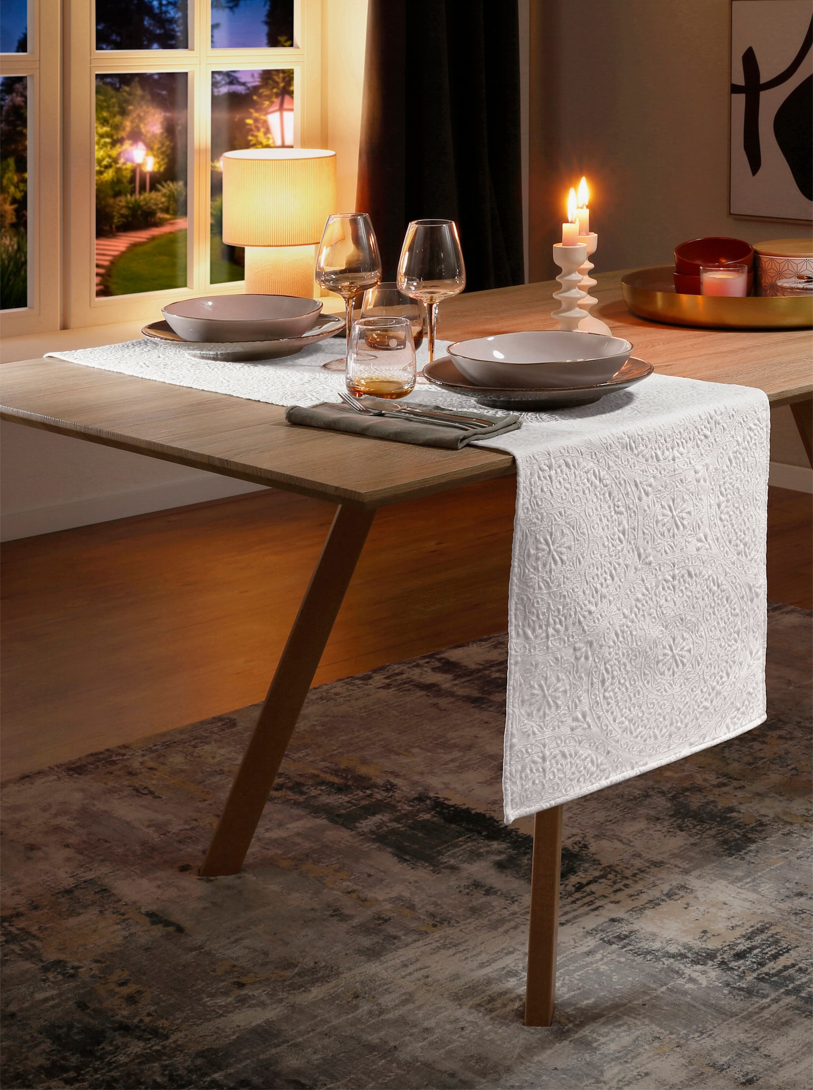 Tischdecke - champagner