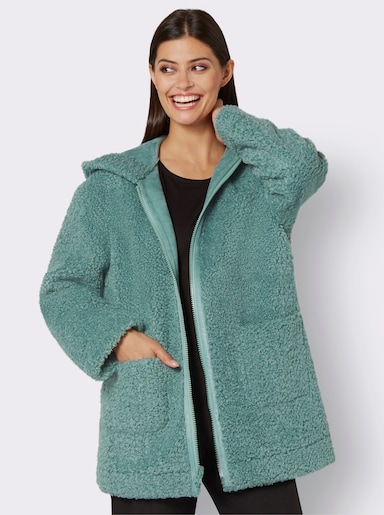 Mainpol Wende-Teddy-Jacke - jade