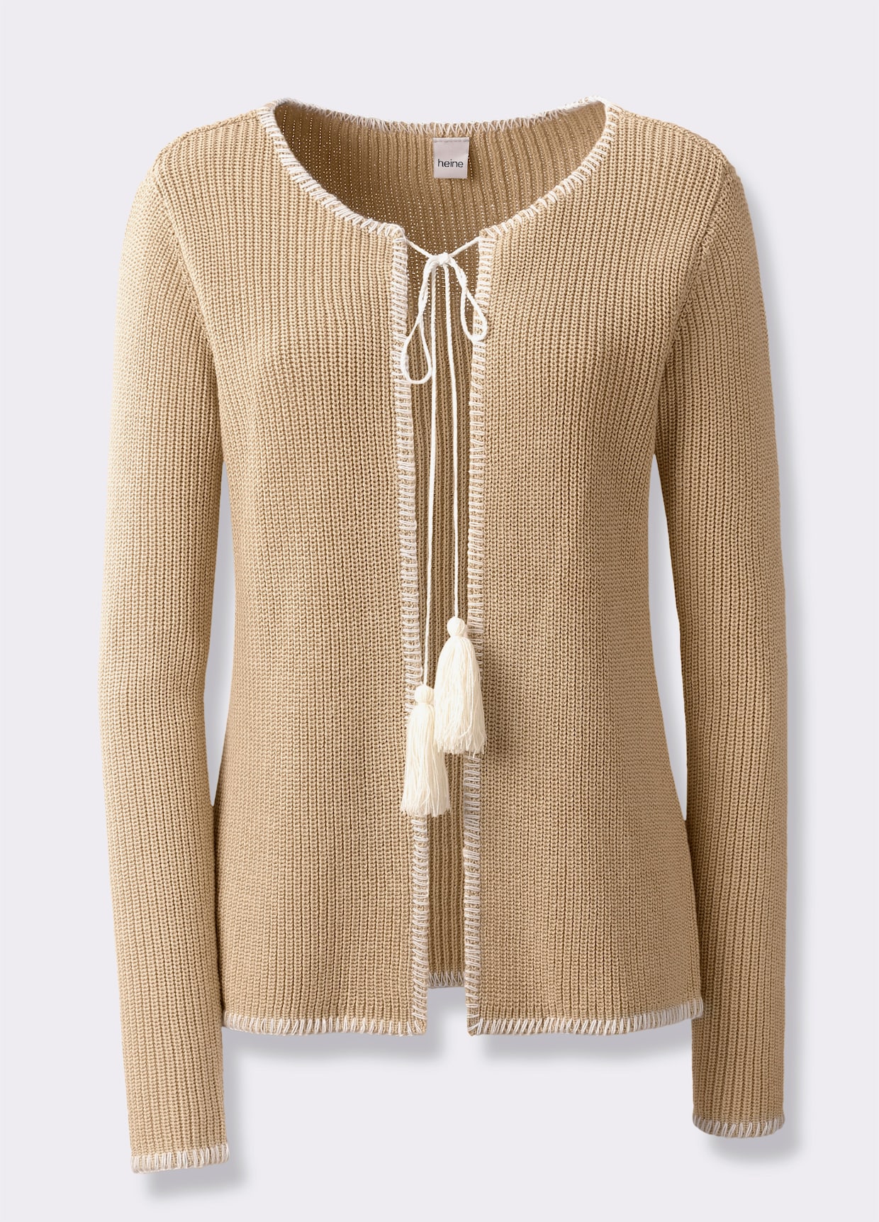heine Strickjacke - sand-weiß