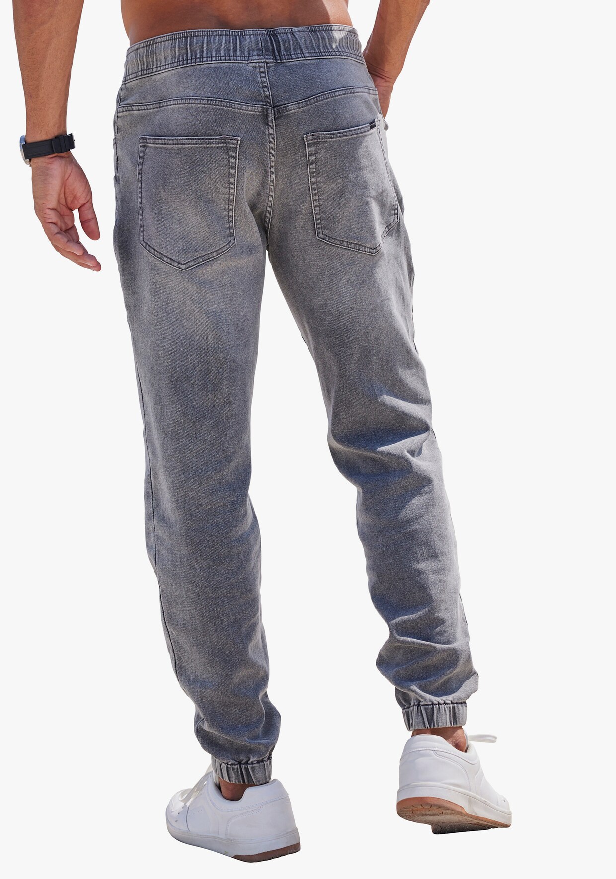 Jogg Pants - grey-denim