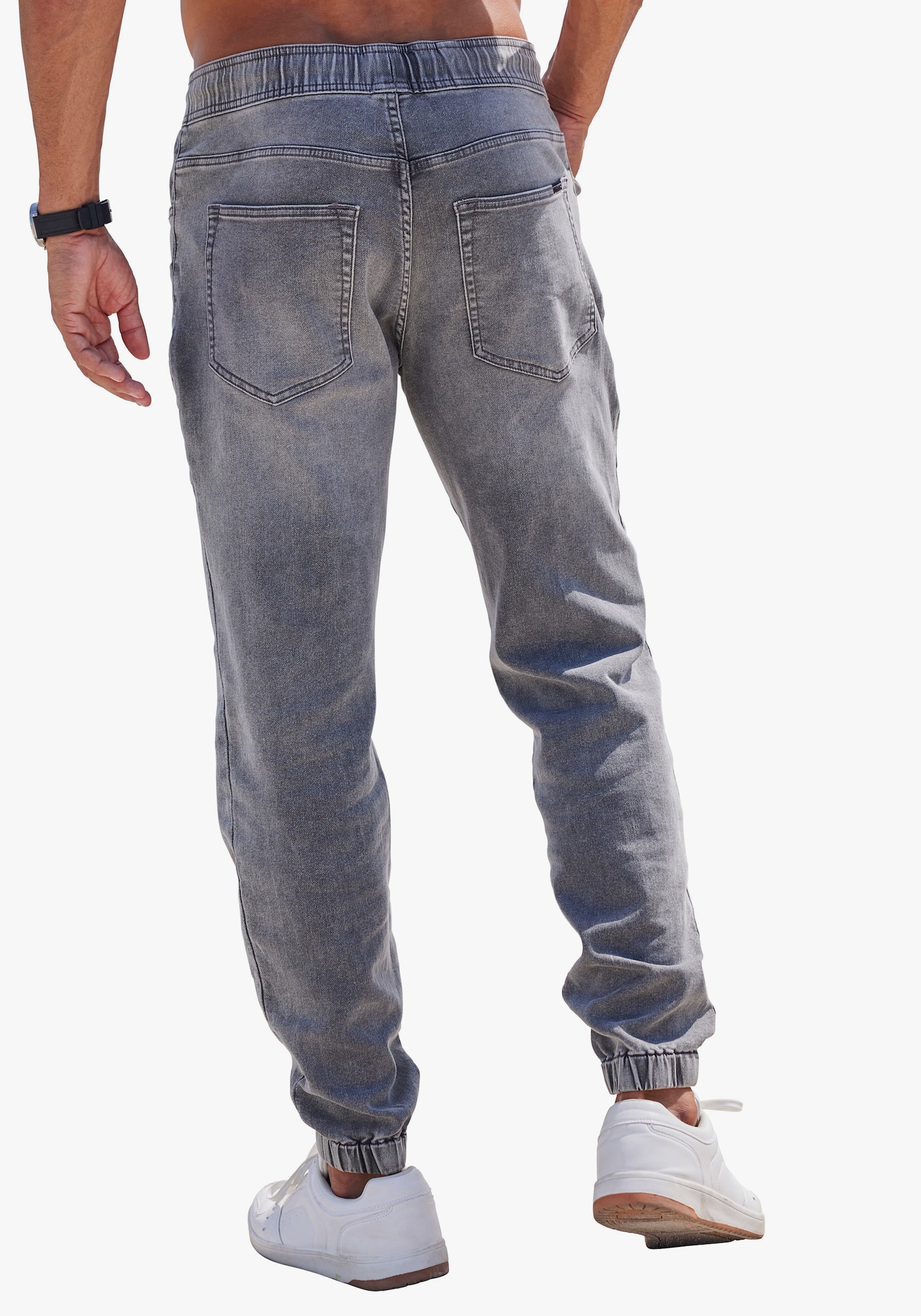 John Devin Joggingbroek - grey-denim