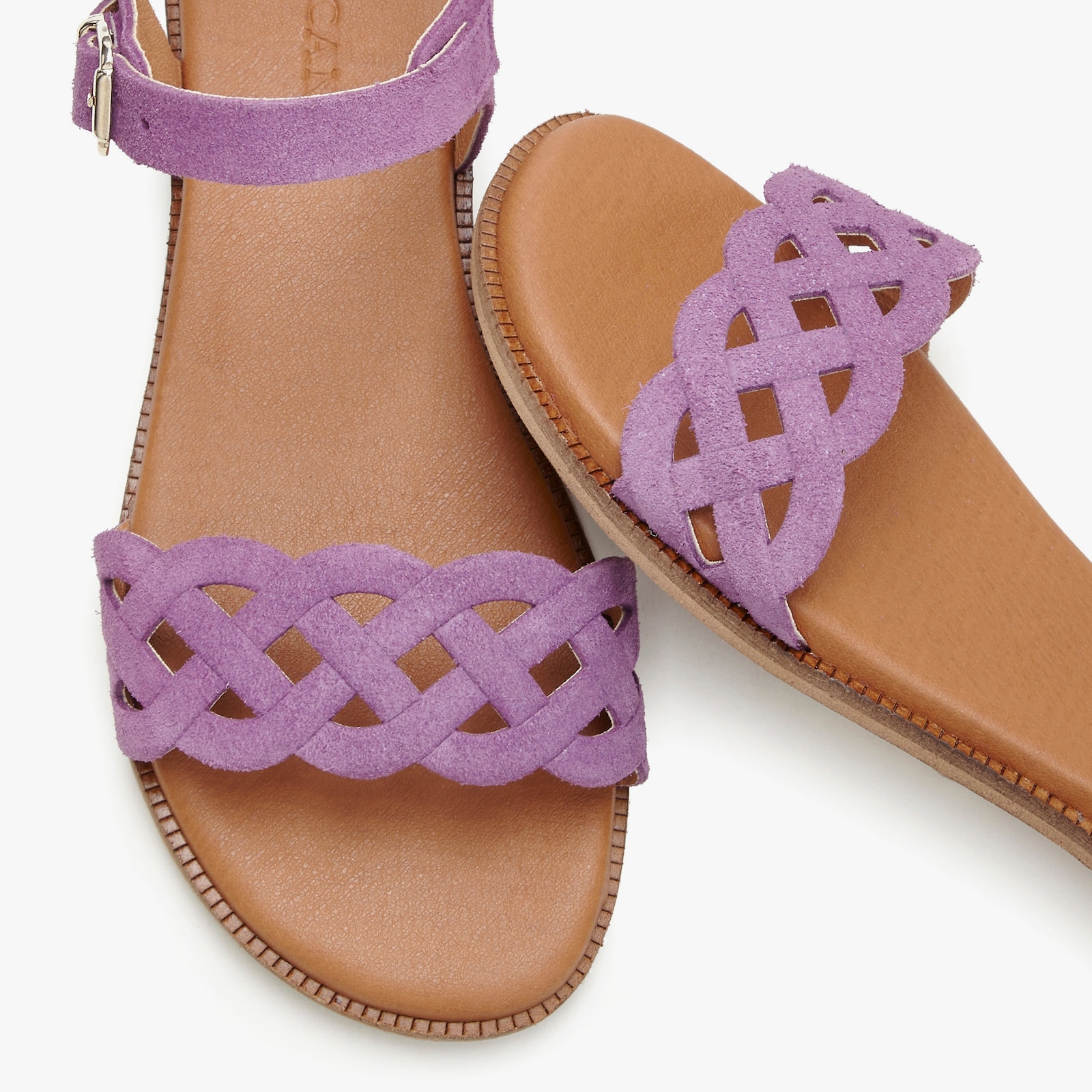 LASCANA Sandale mit Flecht-Riemen - lila